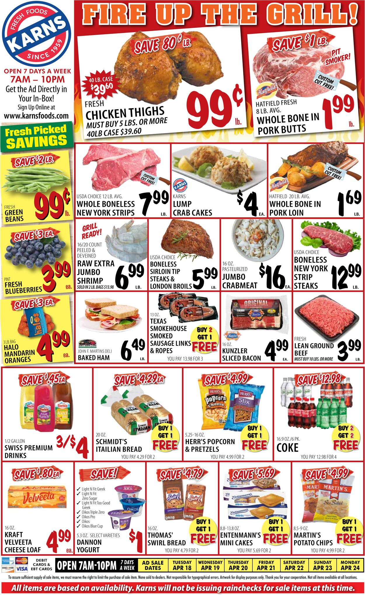 Karns Quality Foods Ad from 04/18/2023