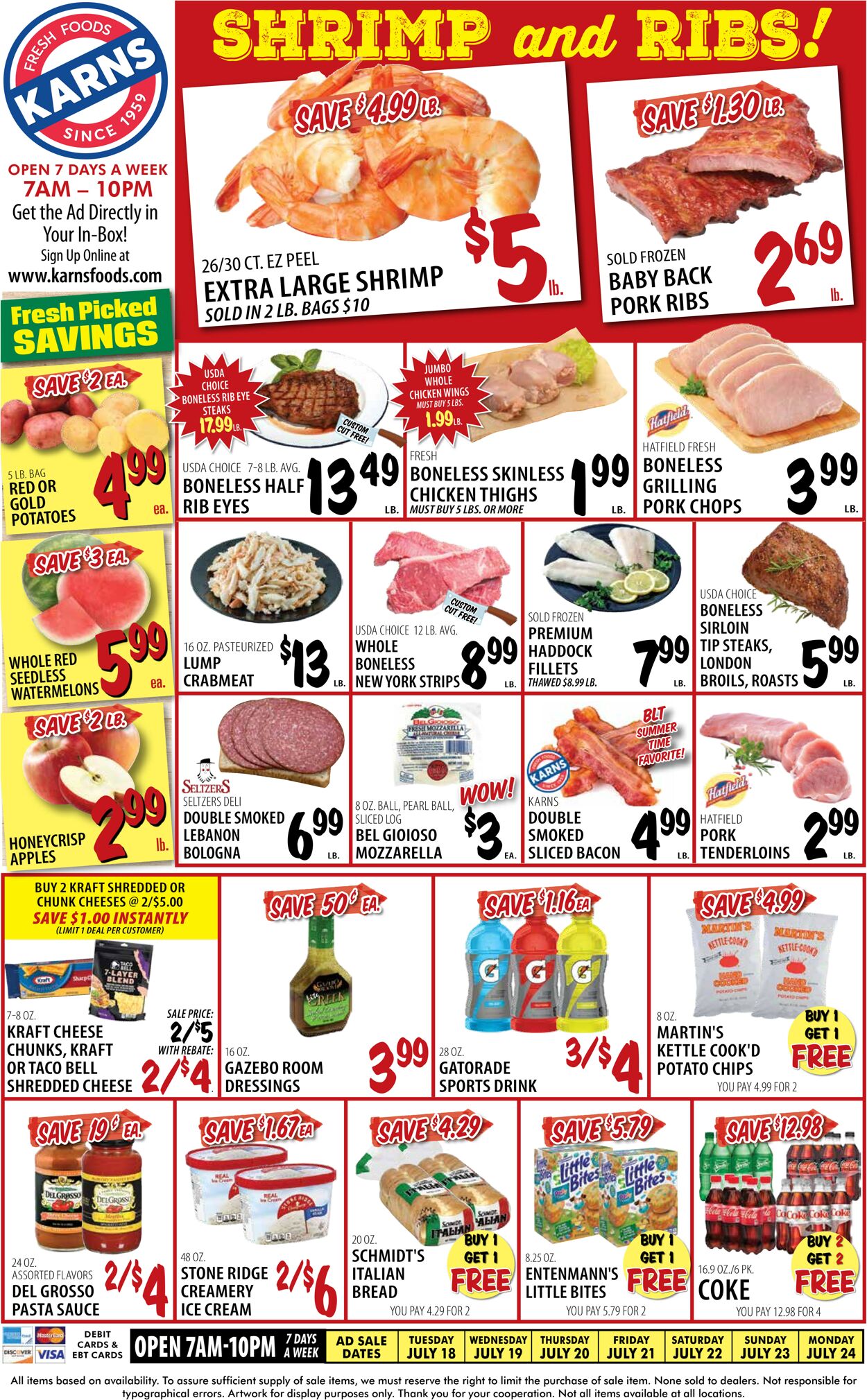 Karns Quality Foods Ad from 07/18/2023