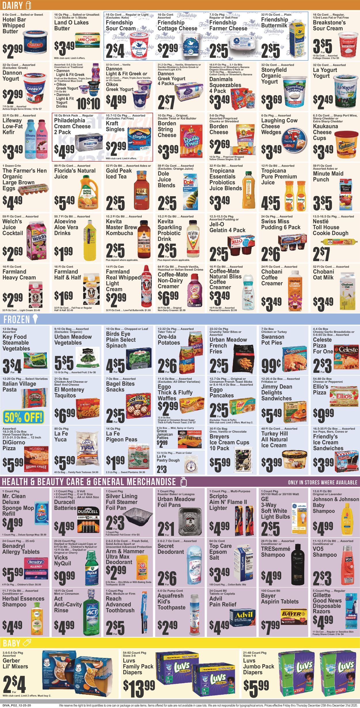 Key Food Ad from 12/25/2020