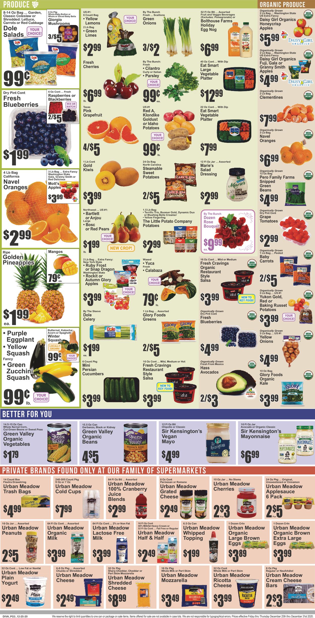 Key Food Ad from 12/25/2020