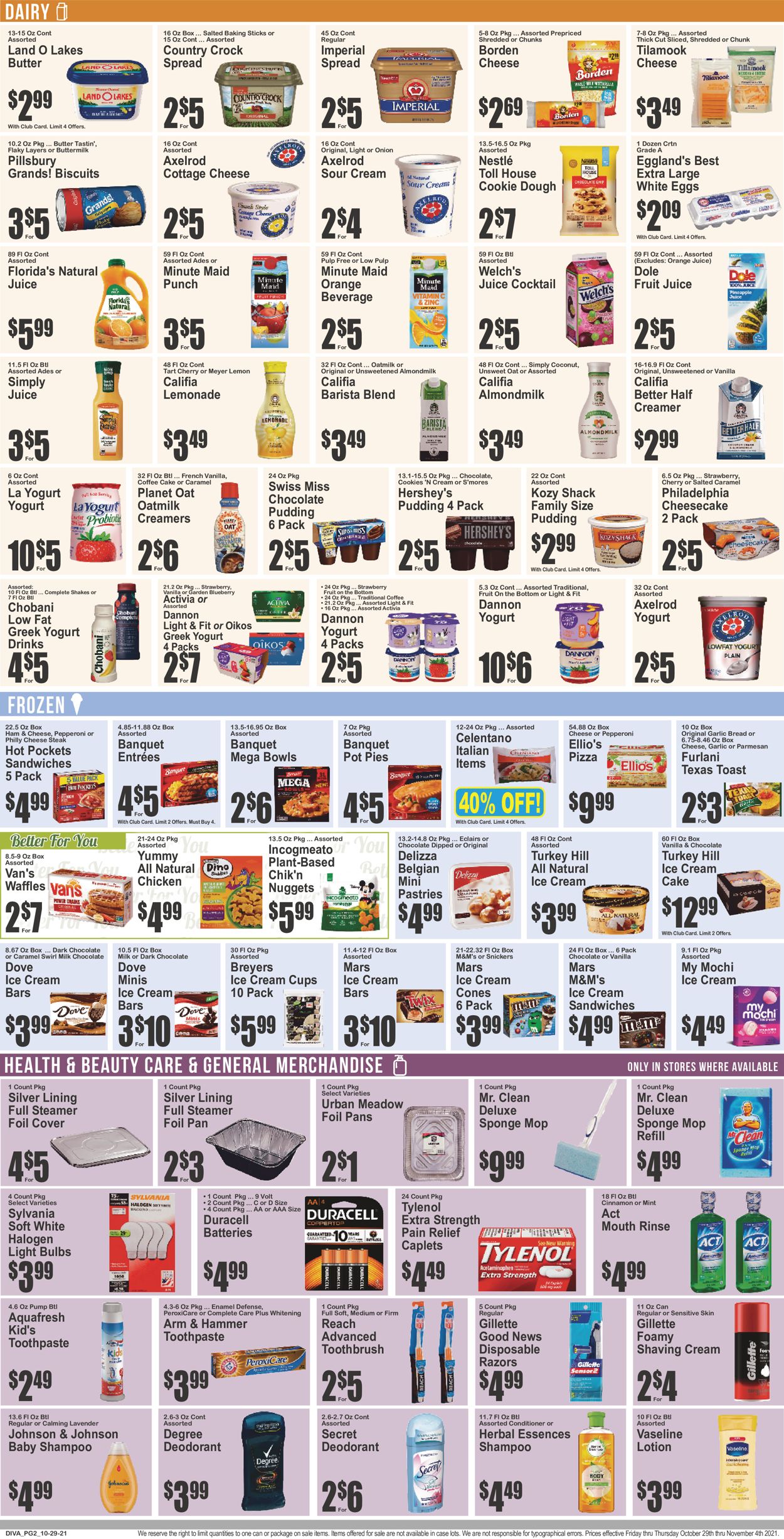 Key Food Ad from 10/29/2021