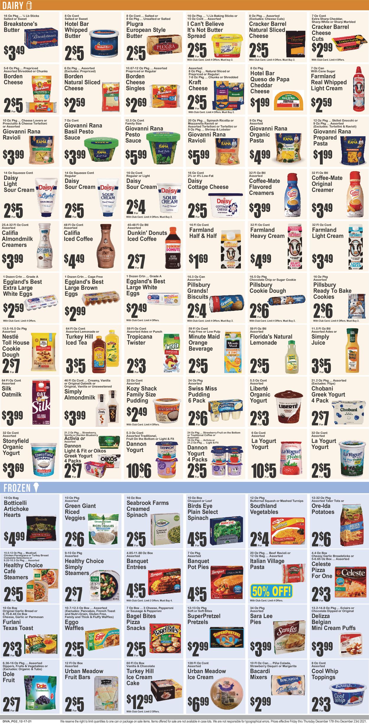 Key Food Ad from 12/17/2021