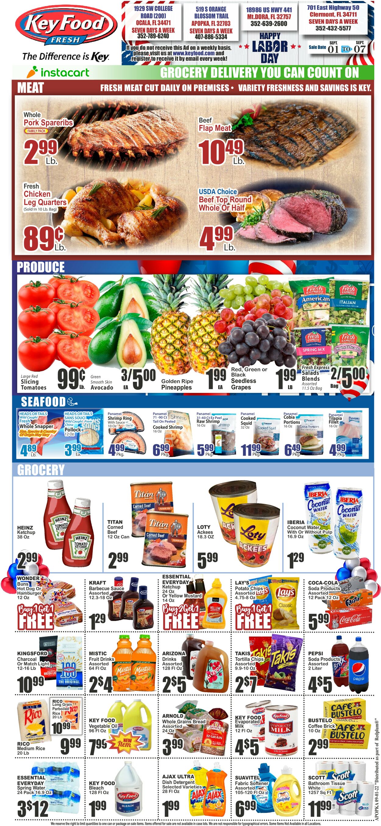 Key Food Ad from 09/01/2022