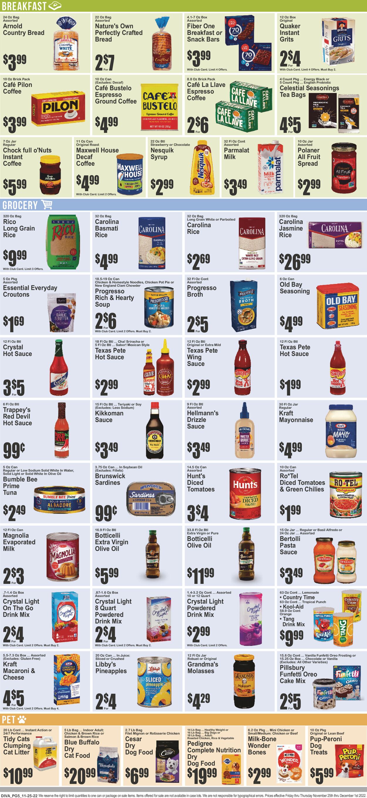 Key Food Ad from 11/25/2022