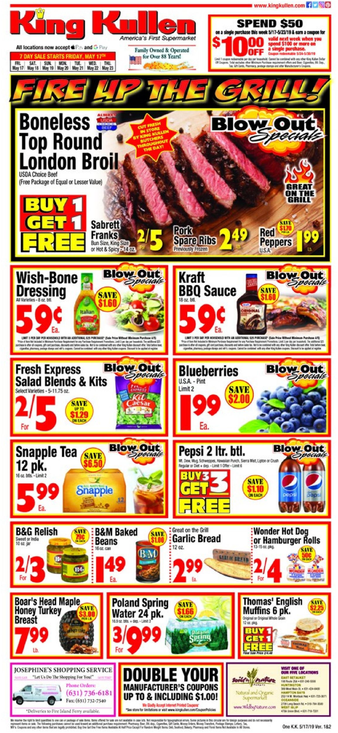 King Kullen Ad from 05/17/2019