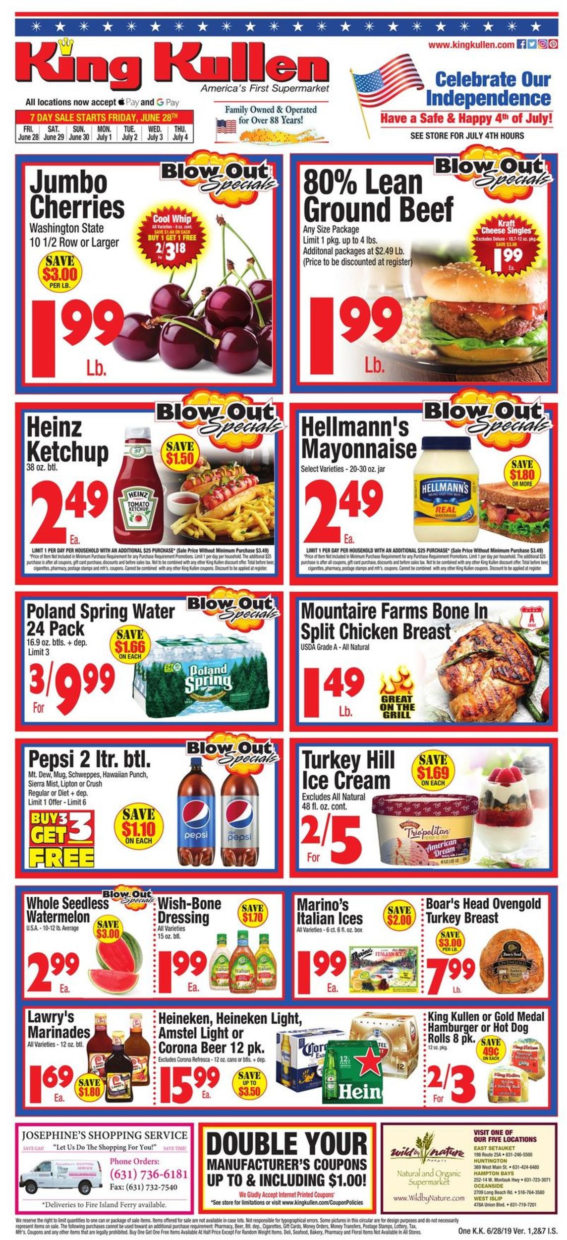 King Kullen Ad from 06/28/2019