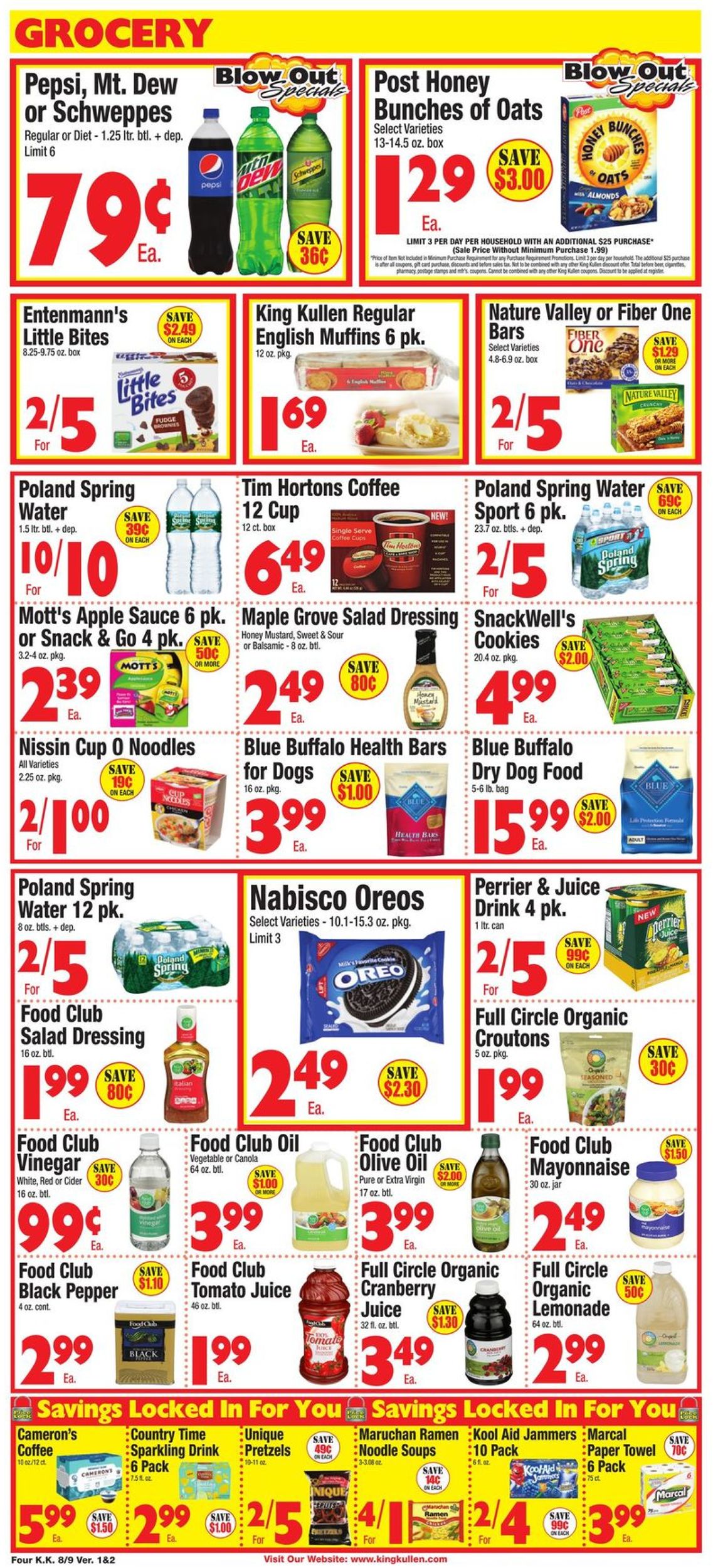 King Kullen Ad from 08/09/2019