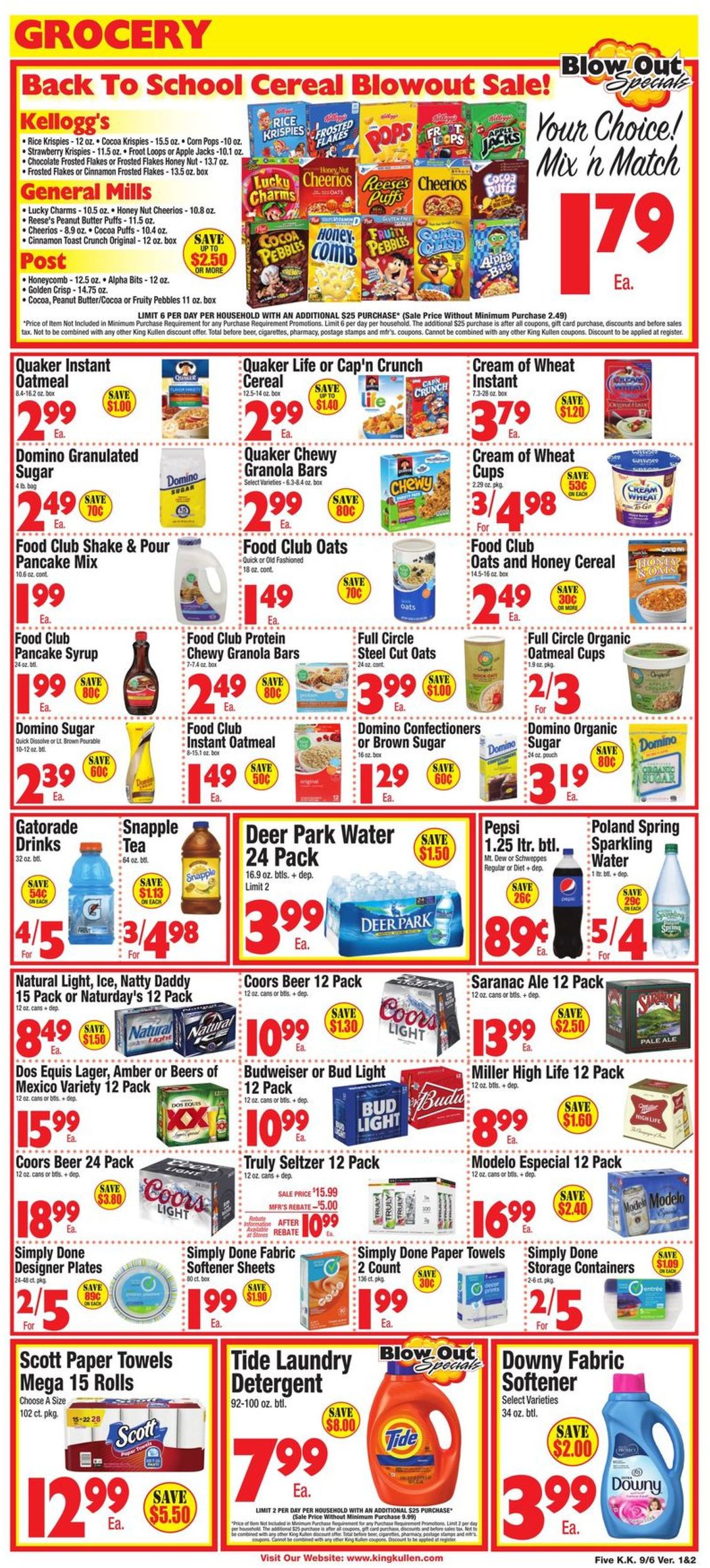 King Kullen Ad from 09/06/2019