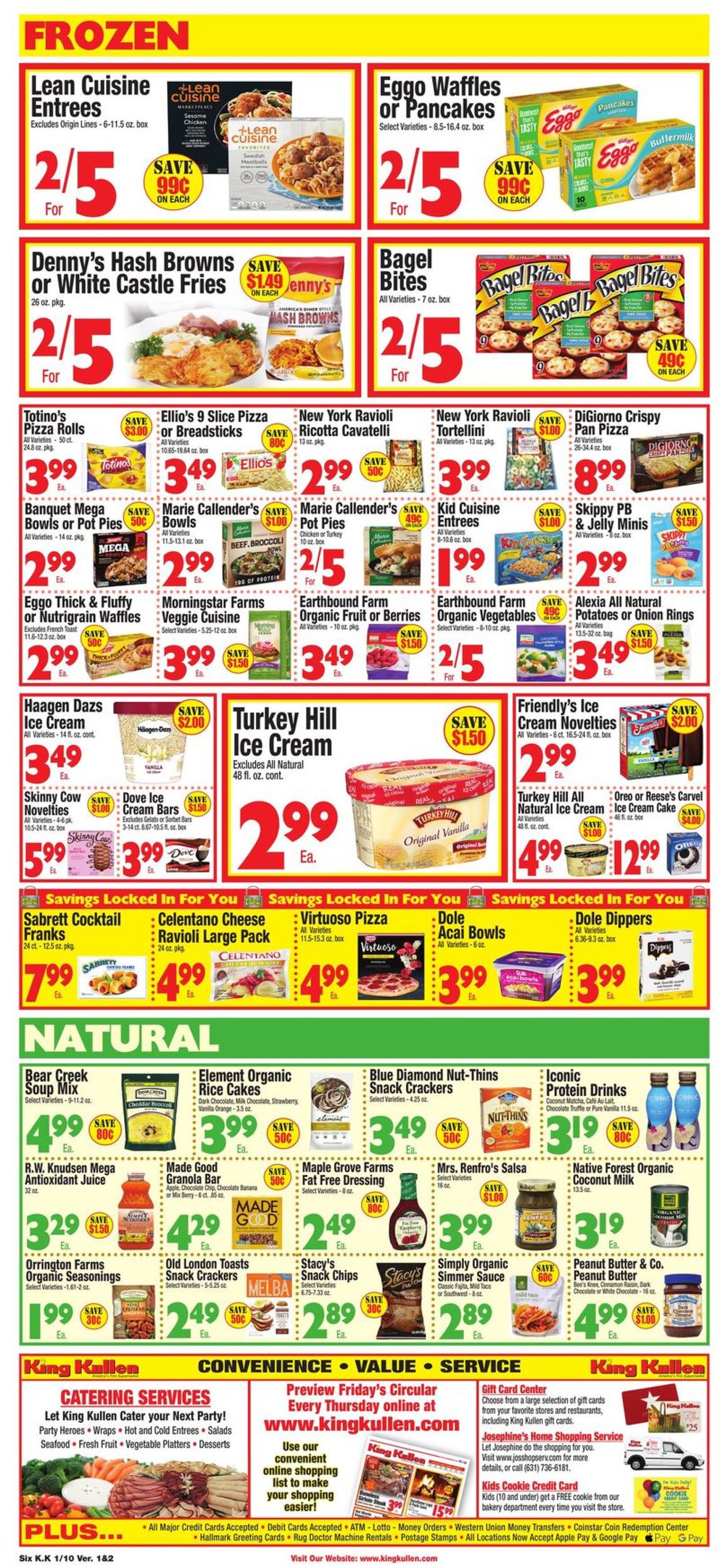 King Kullen Ad from 01/10/2020
