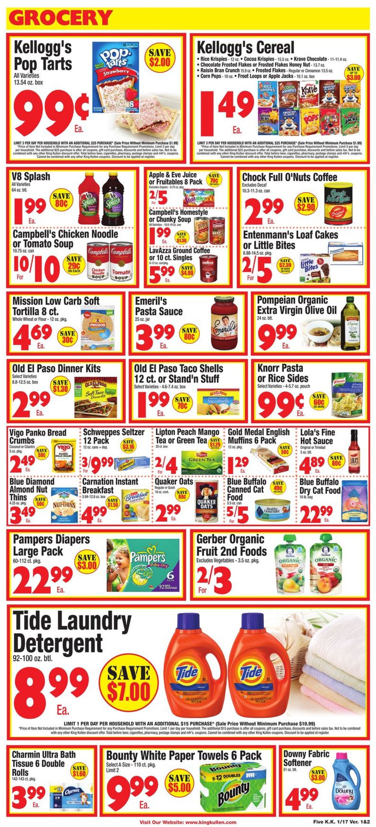 King Kullen Ad from 01/17/2020