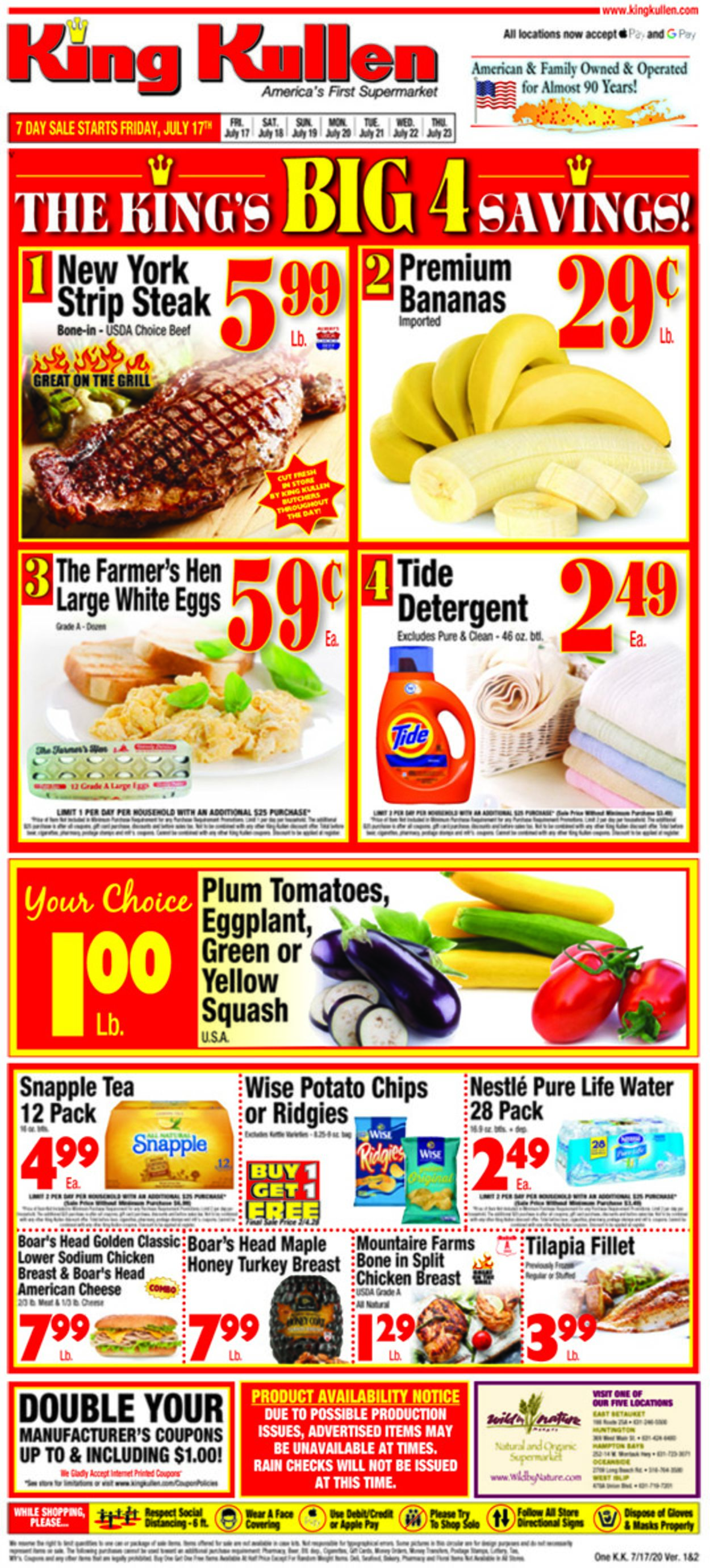 King Kullen Ad from 07/17/2020