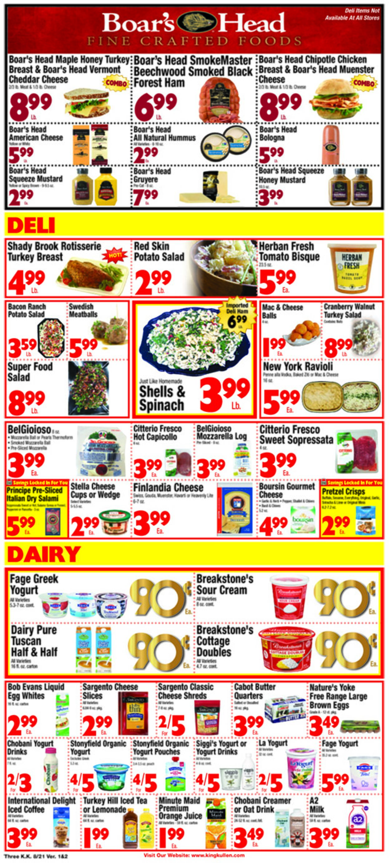 King Kullen Ad from 08/21/2020