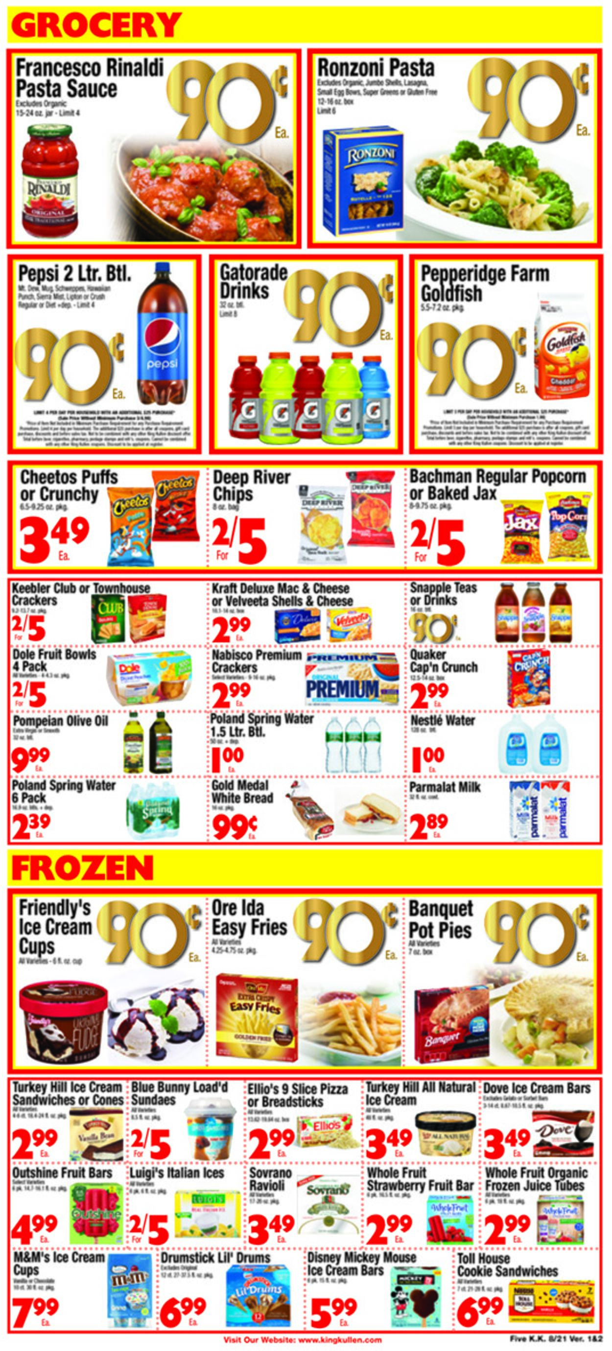 King Kullen Ad from 08/21/2020