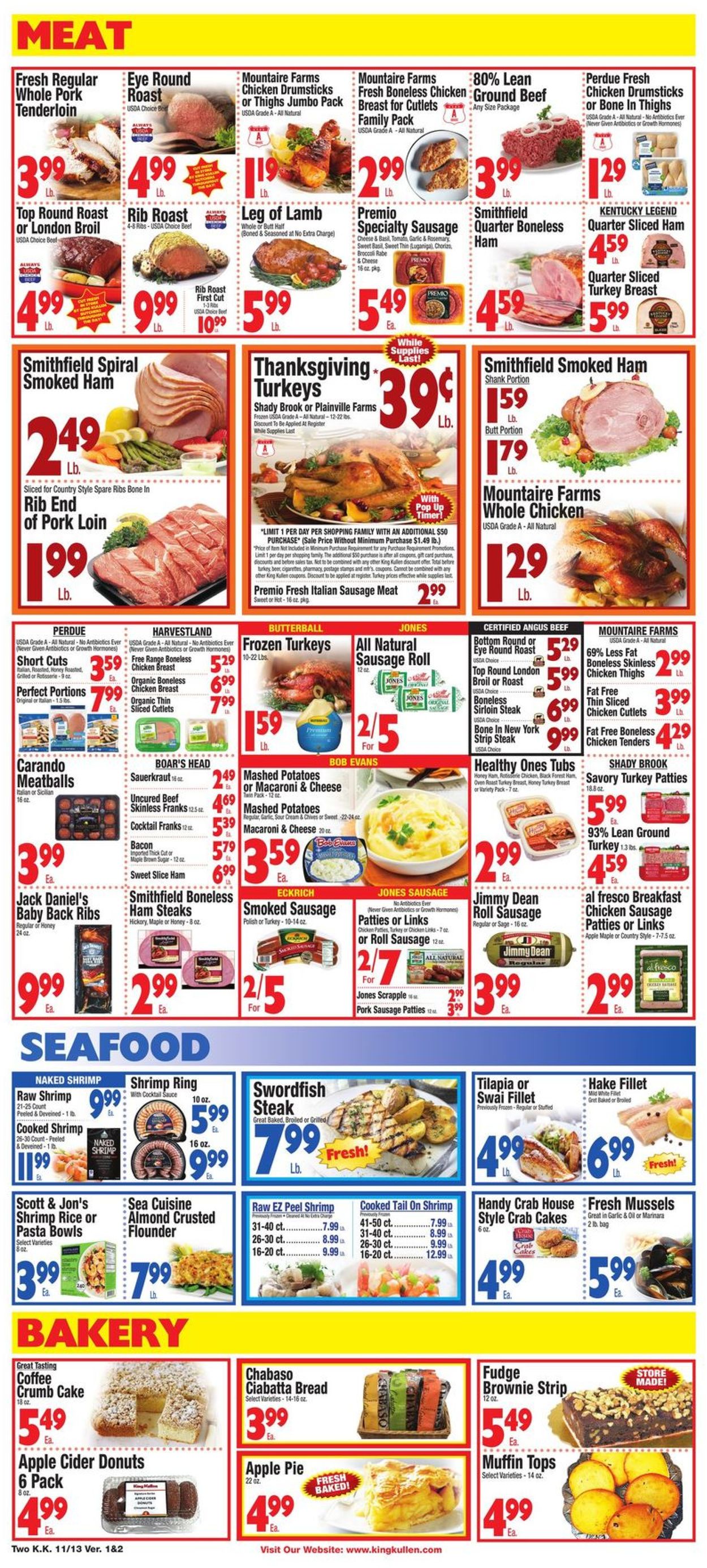 King Kullen Ad from 11/13/2020