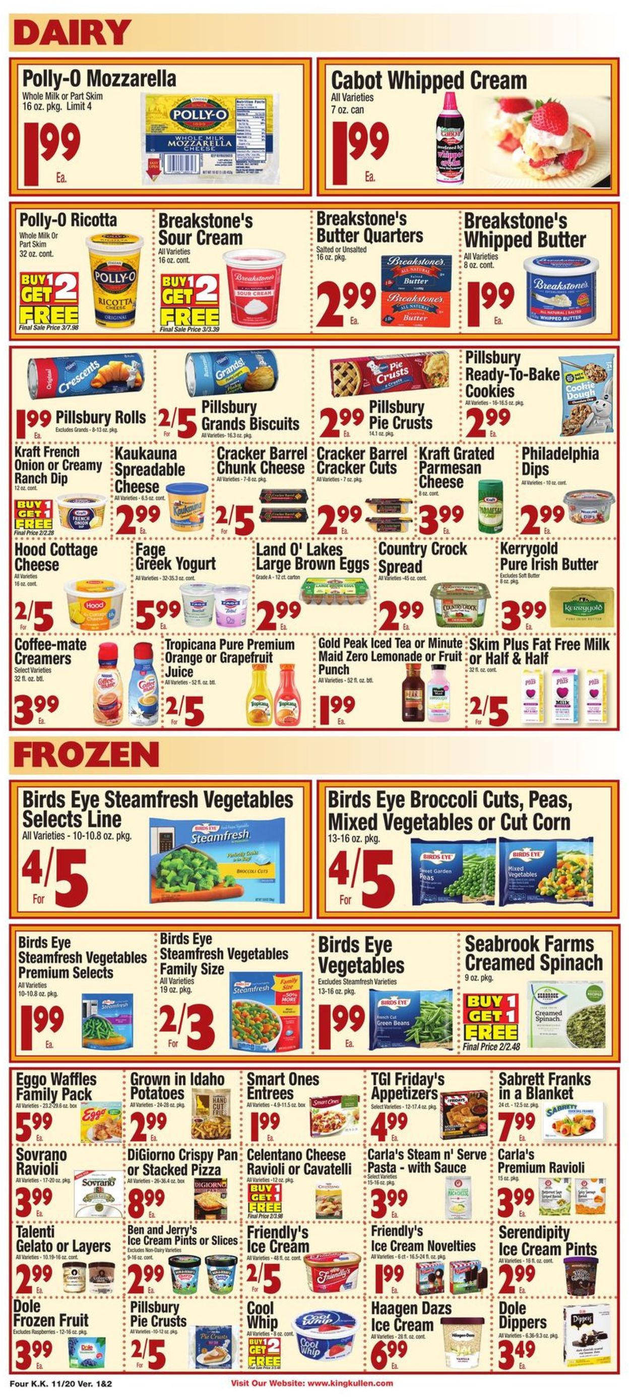 King Kullen Ad from 11/20/2020