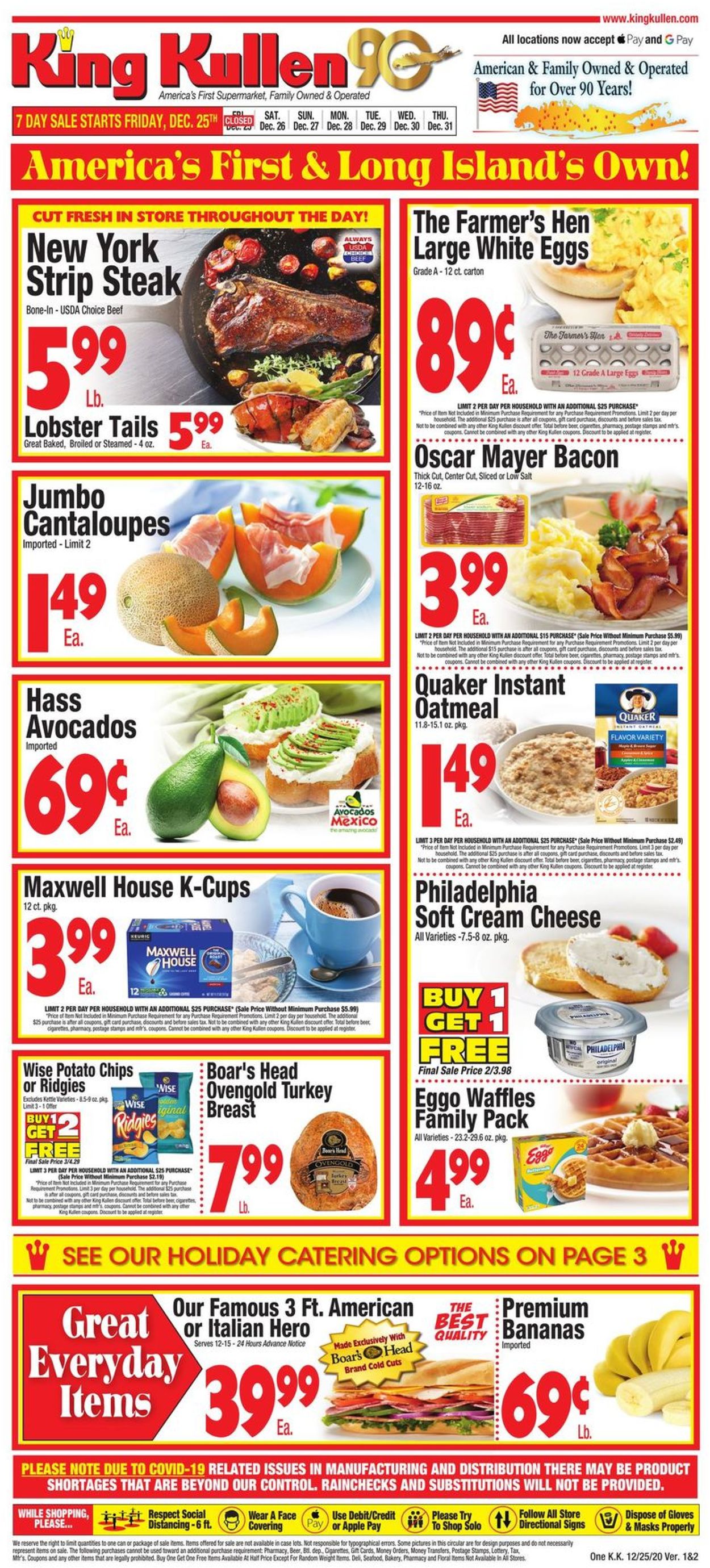 King Kullen Ad from 12/26/2020
