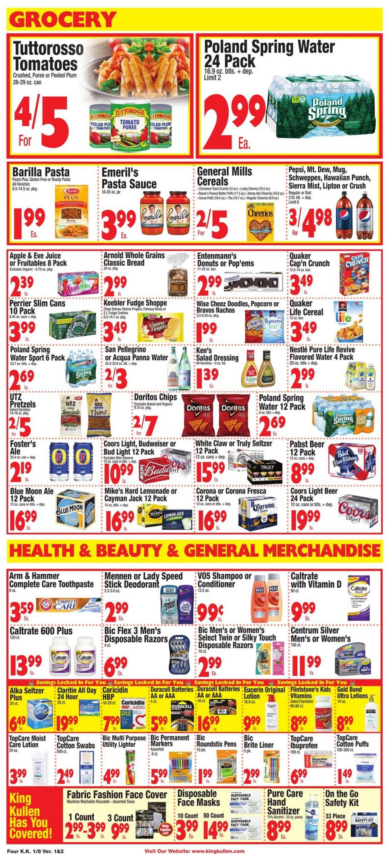 King Kullen Ad from 01/08/2021