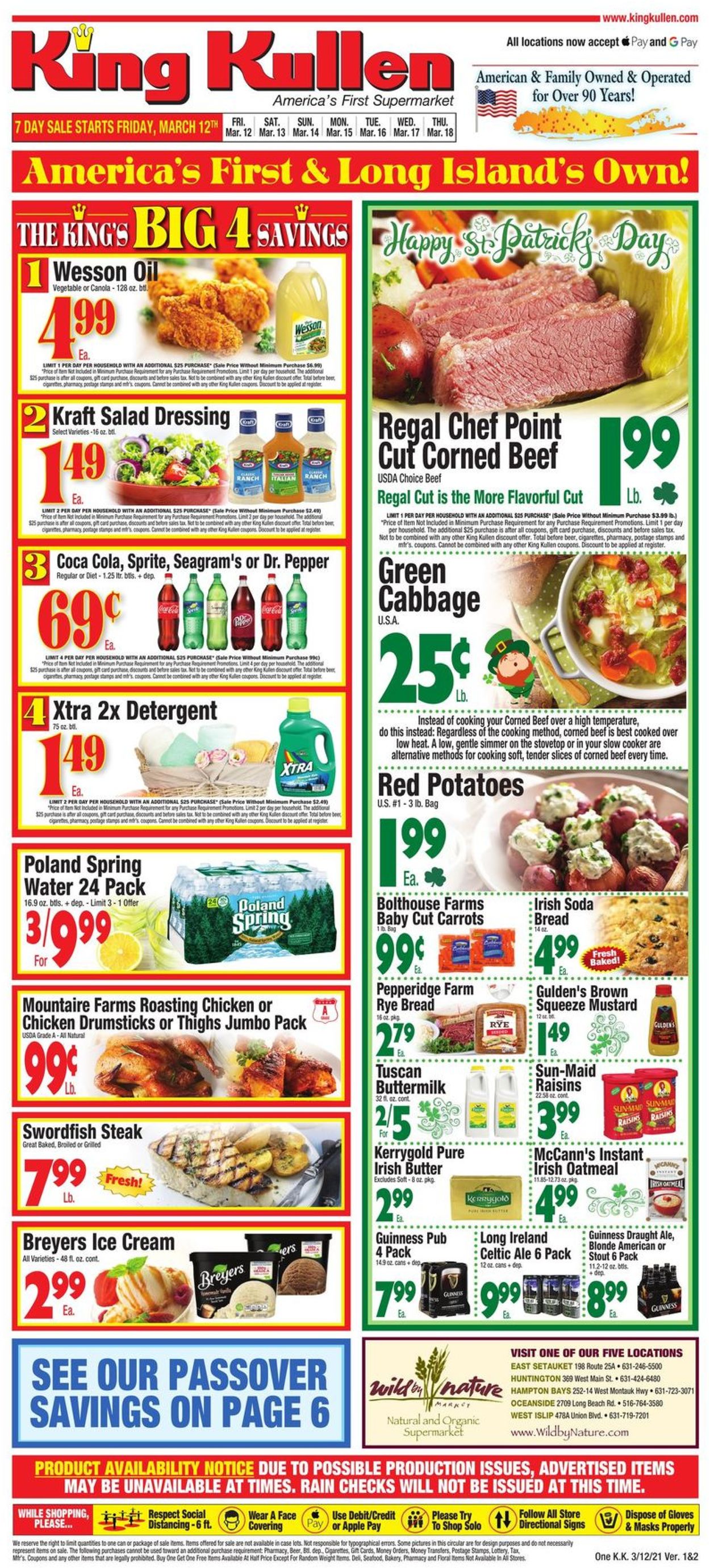 King Kullen Ad from 03/12/2021