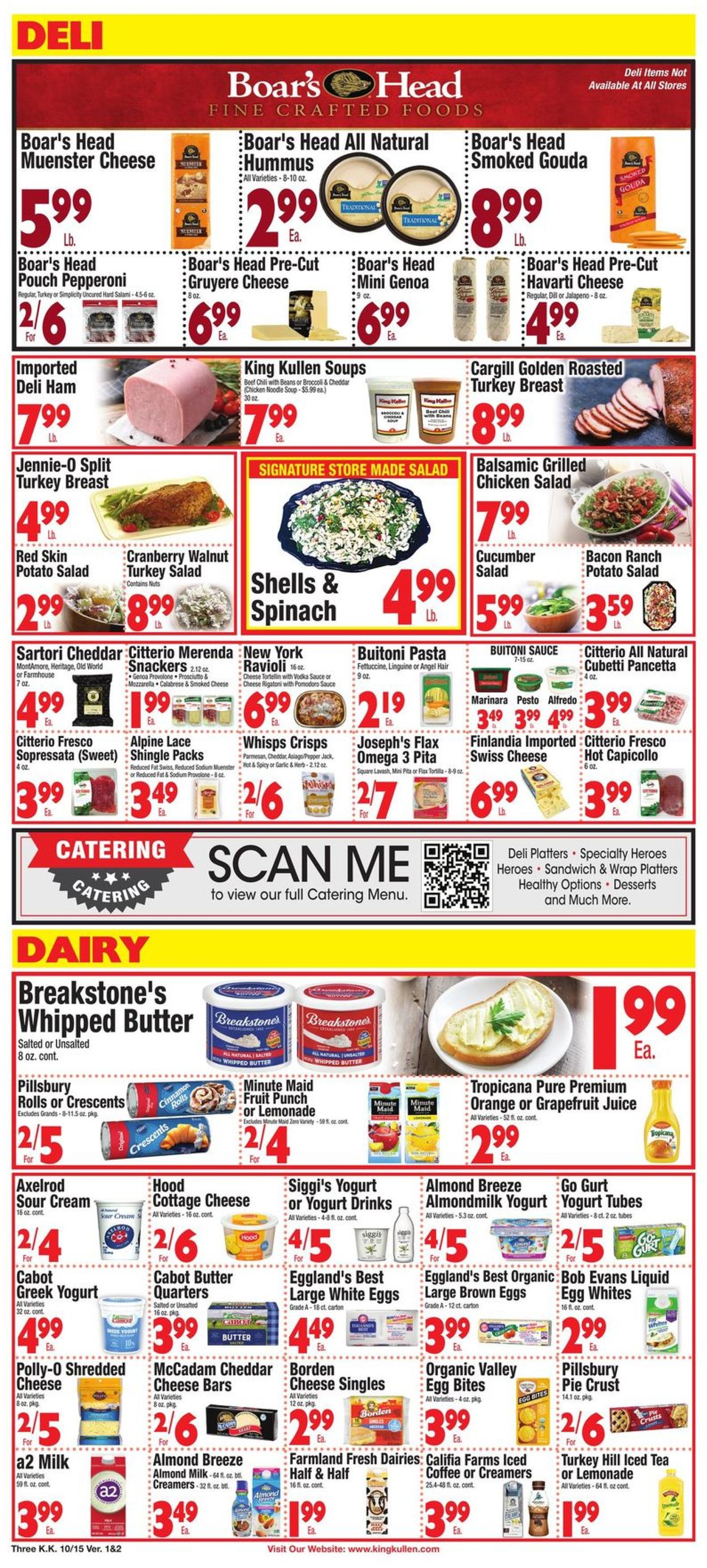 King Kullen Ad from 10/15/2021