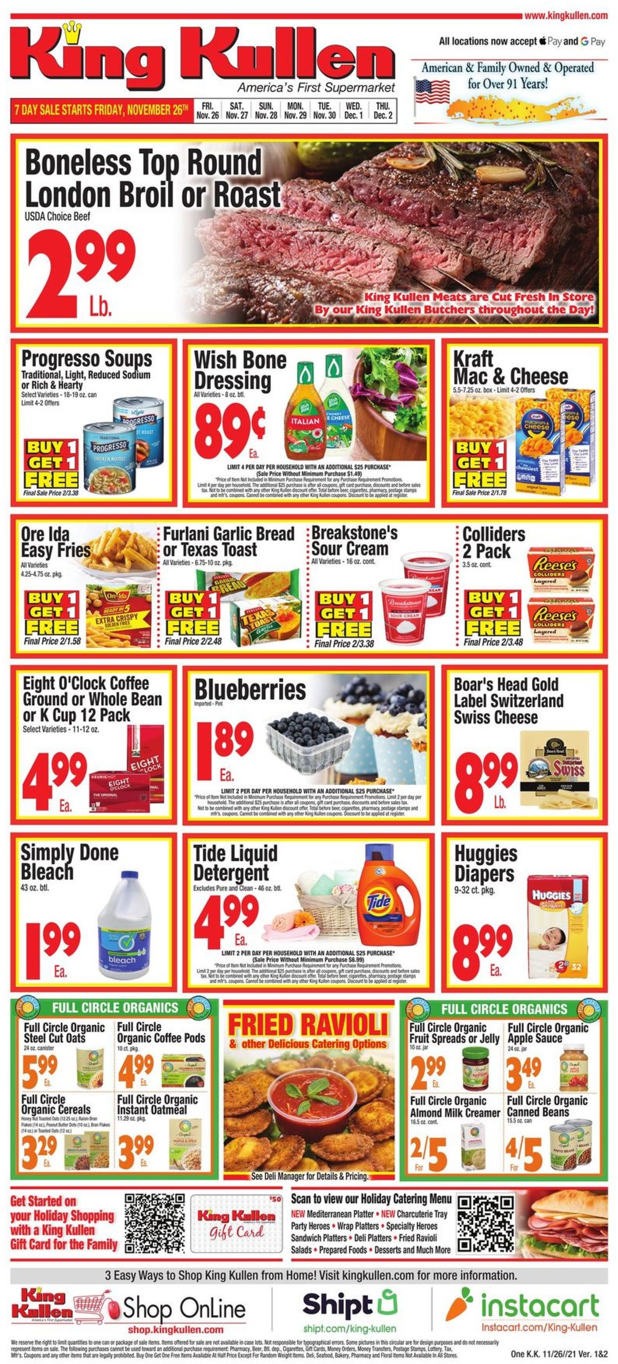 King Kullen Ad from 11/26/2021