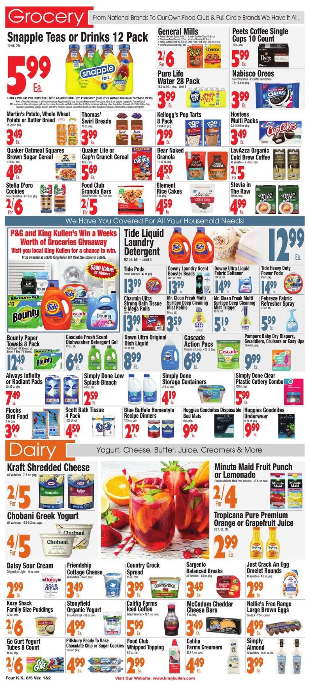 King Kullen Ad from 08/05/2022