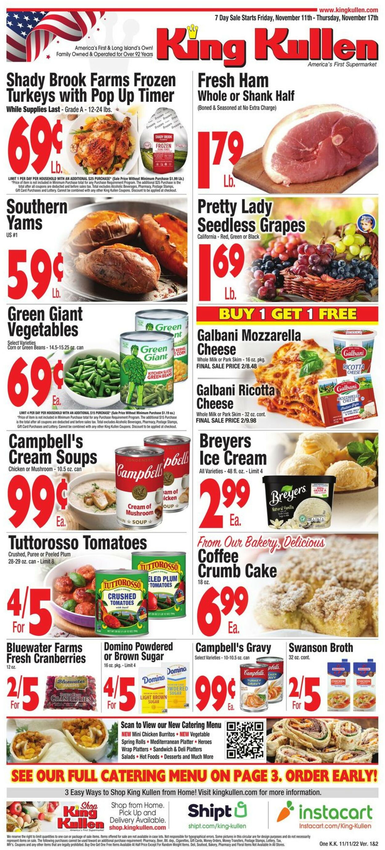 King Kullen Ad from 11/11/2022