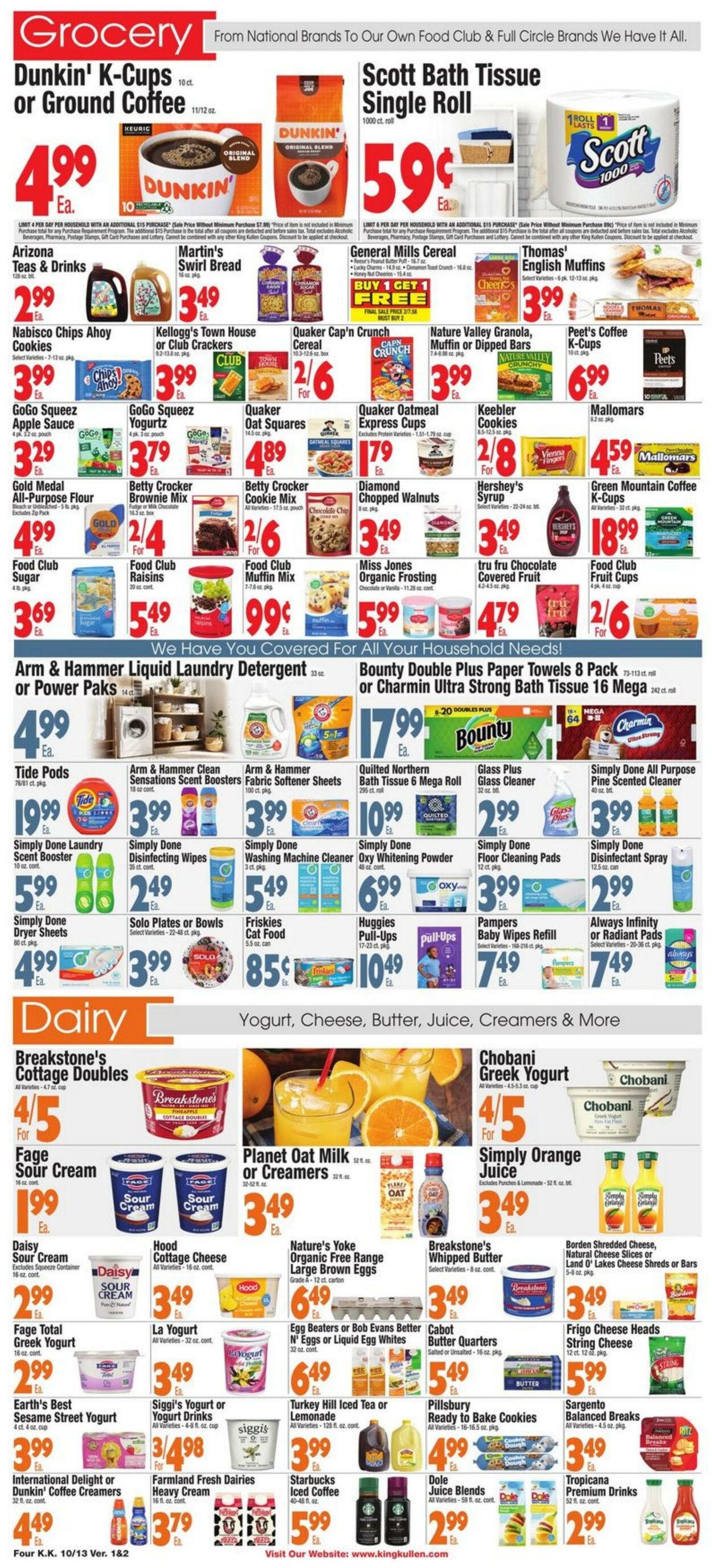 King Kullen Ad from 10/13/2023