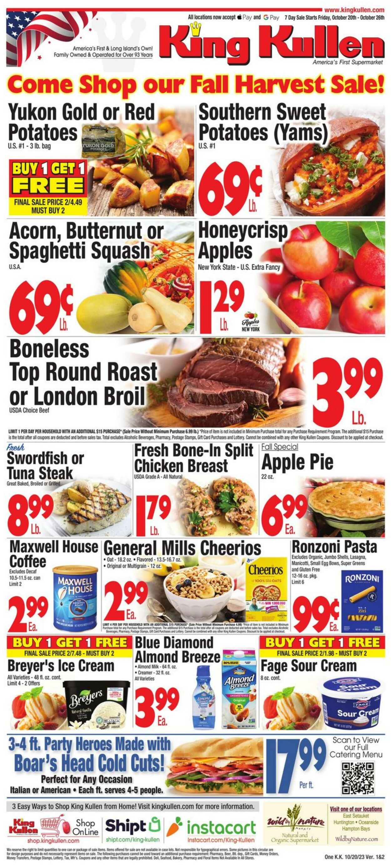 King Kullen Ad from 10/20/2023