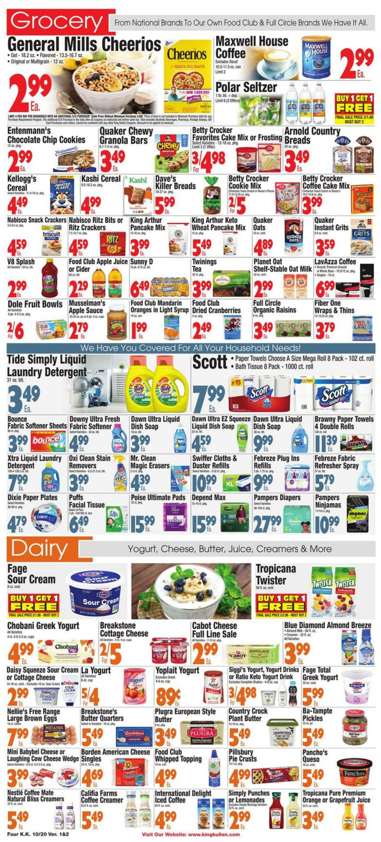King Kullen Ad from 10/20/2023