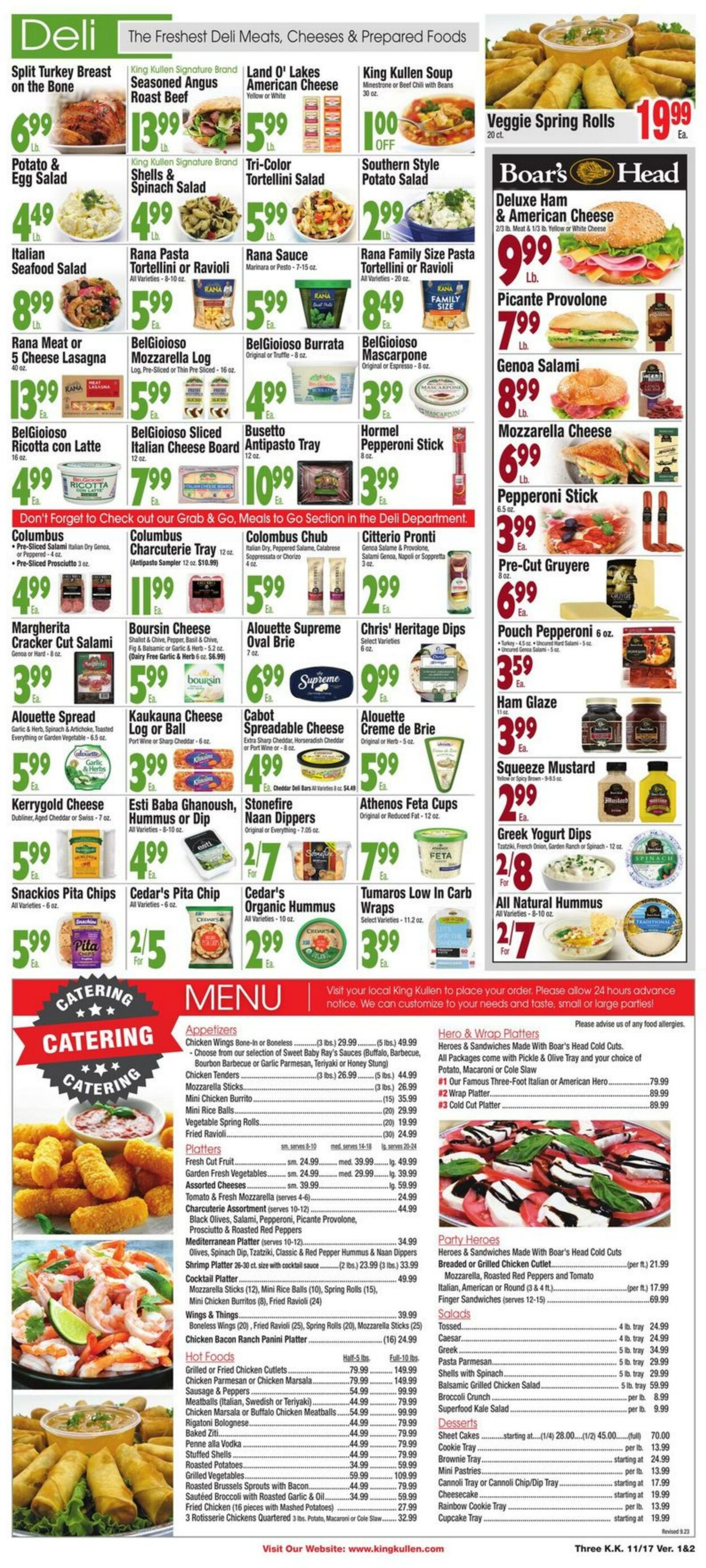 King Kullen Ad from 11/17/2023