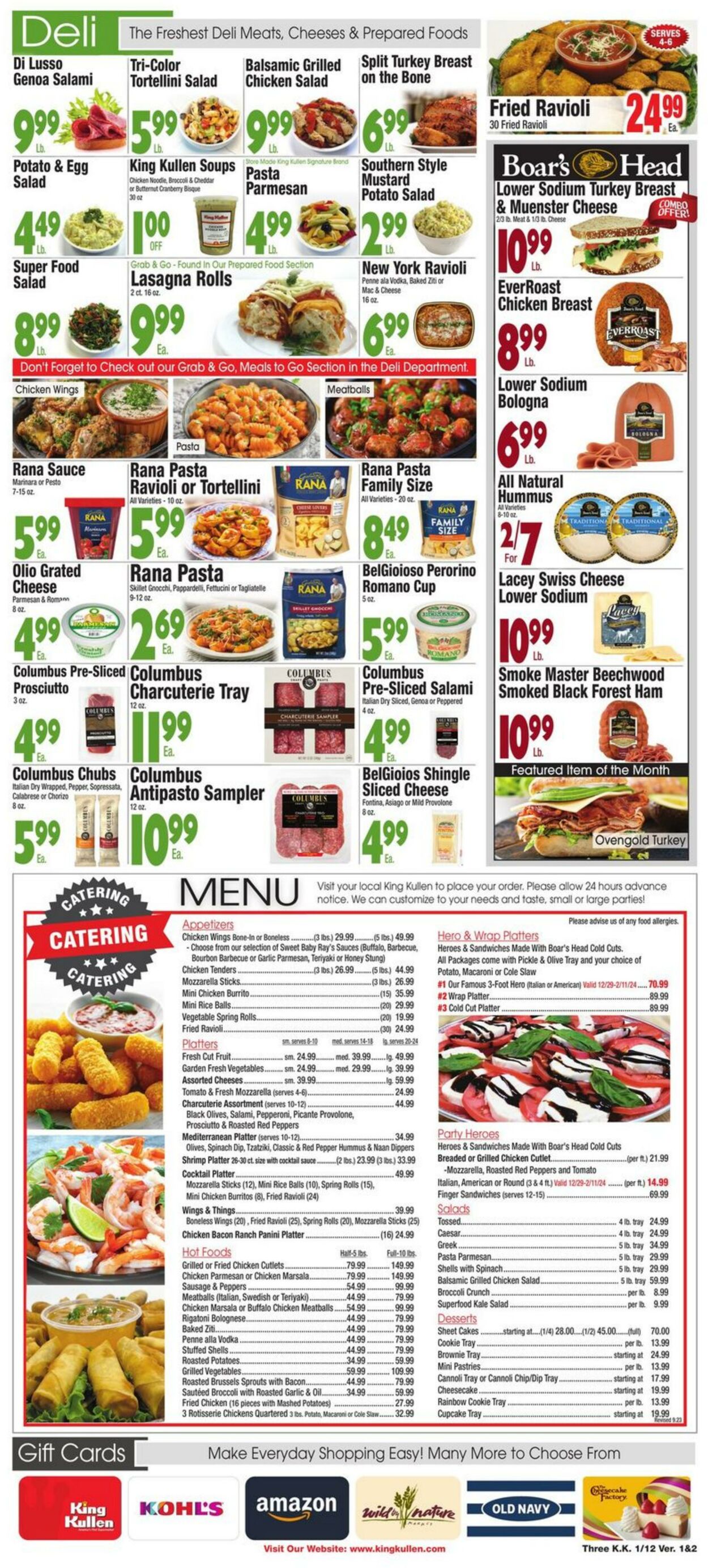 King Kullen Ad from 01/12/2024