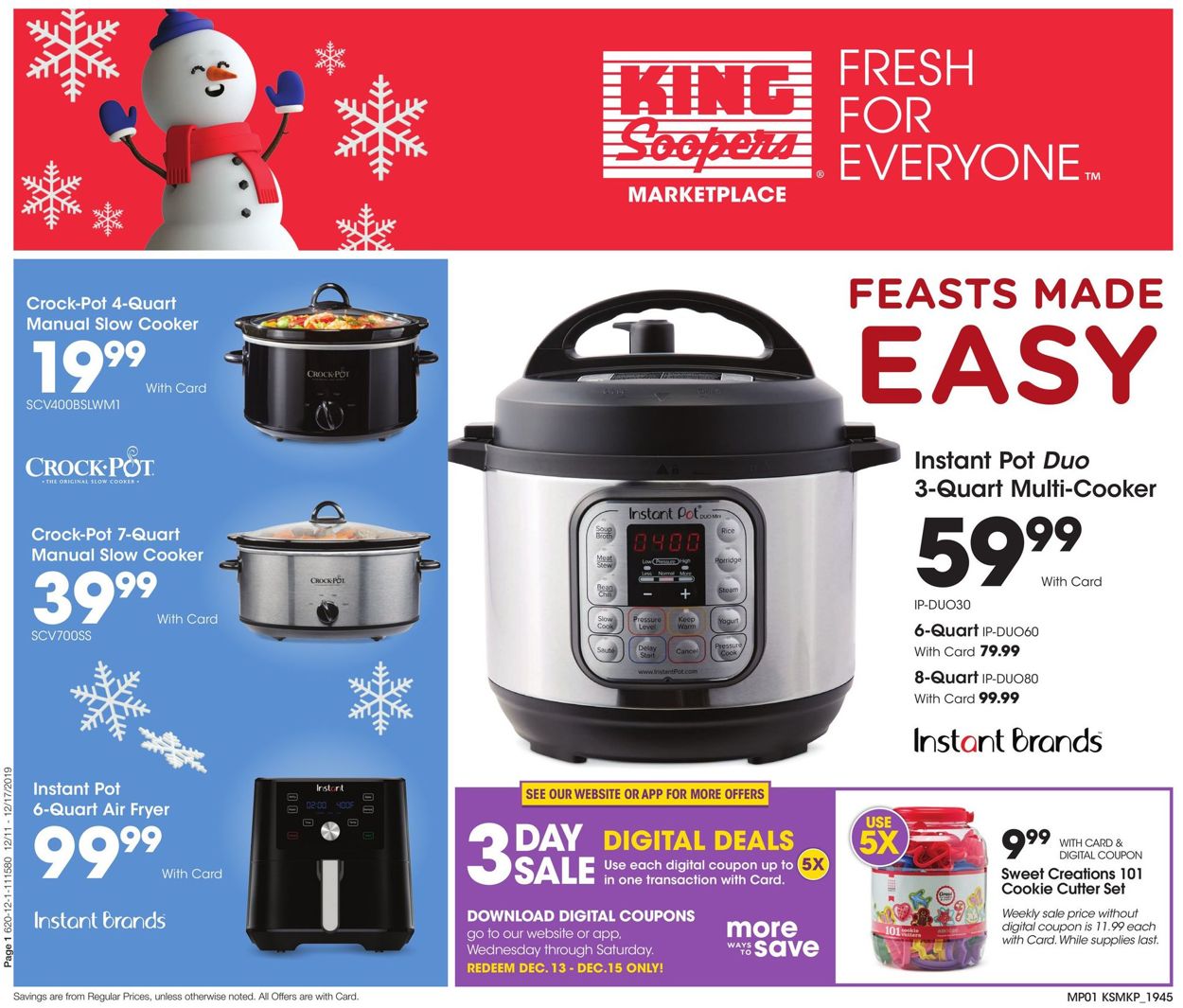 King Soopers Ad from 12/11/2019