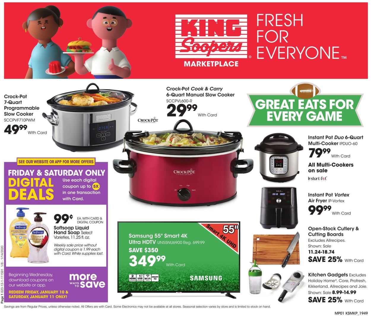 King Soopers Ad from 01/08/2020