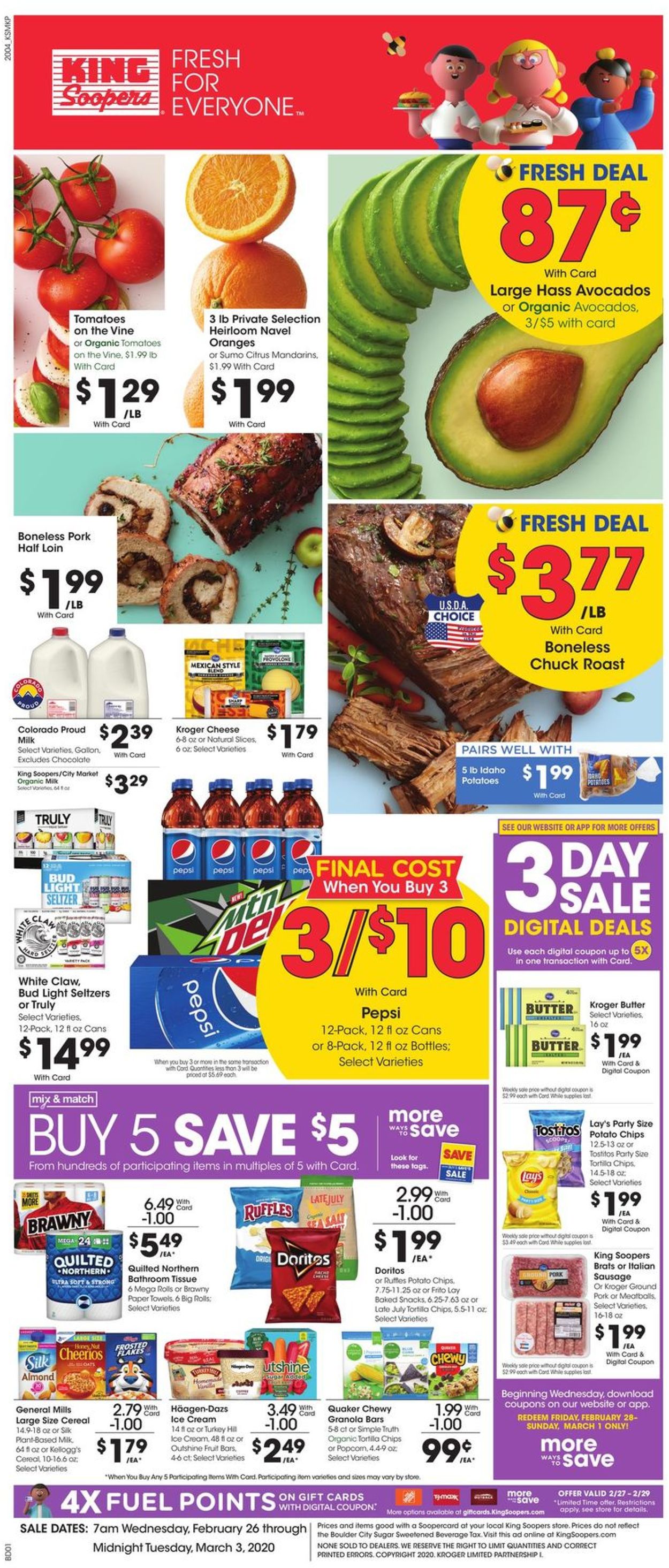 King Soopers Ad from 02/26/2020