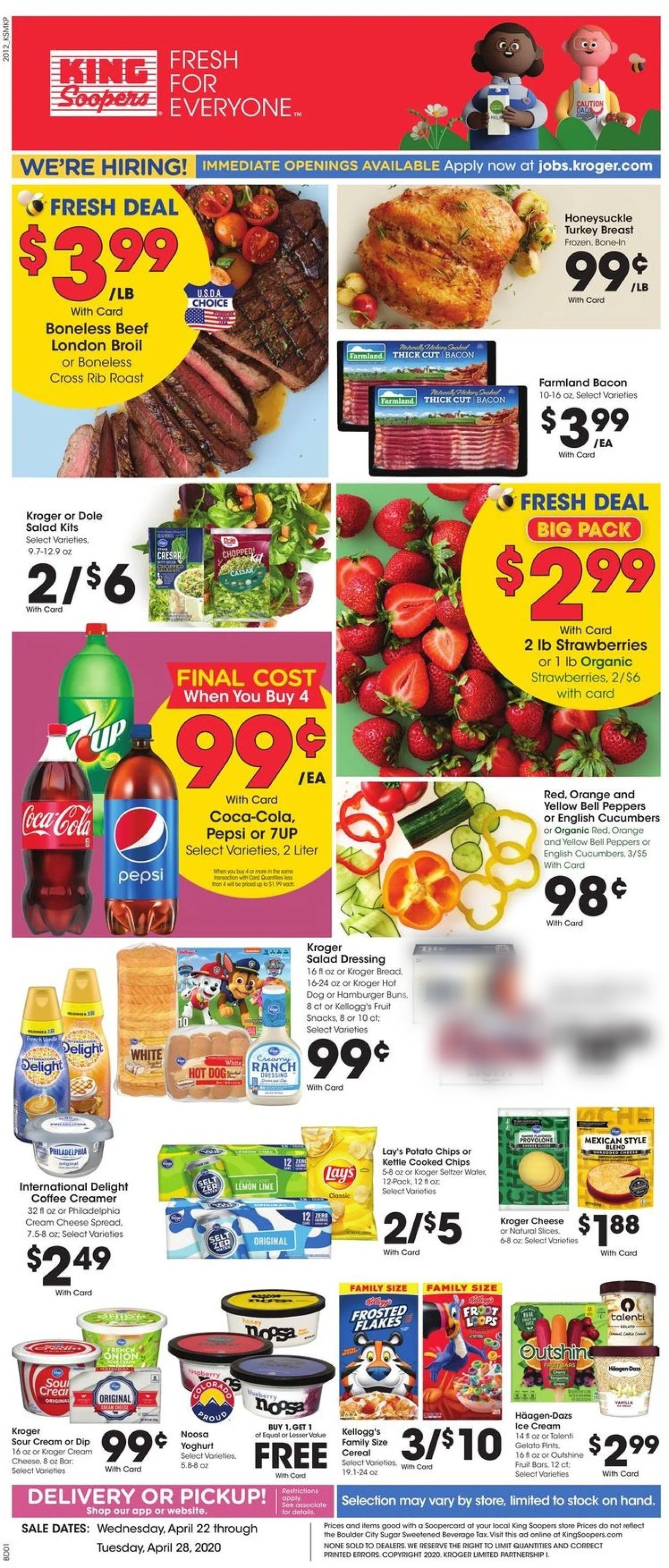 King Soopers Ad from 04/22/2020