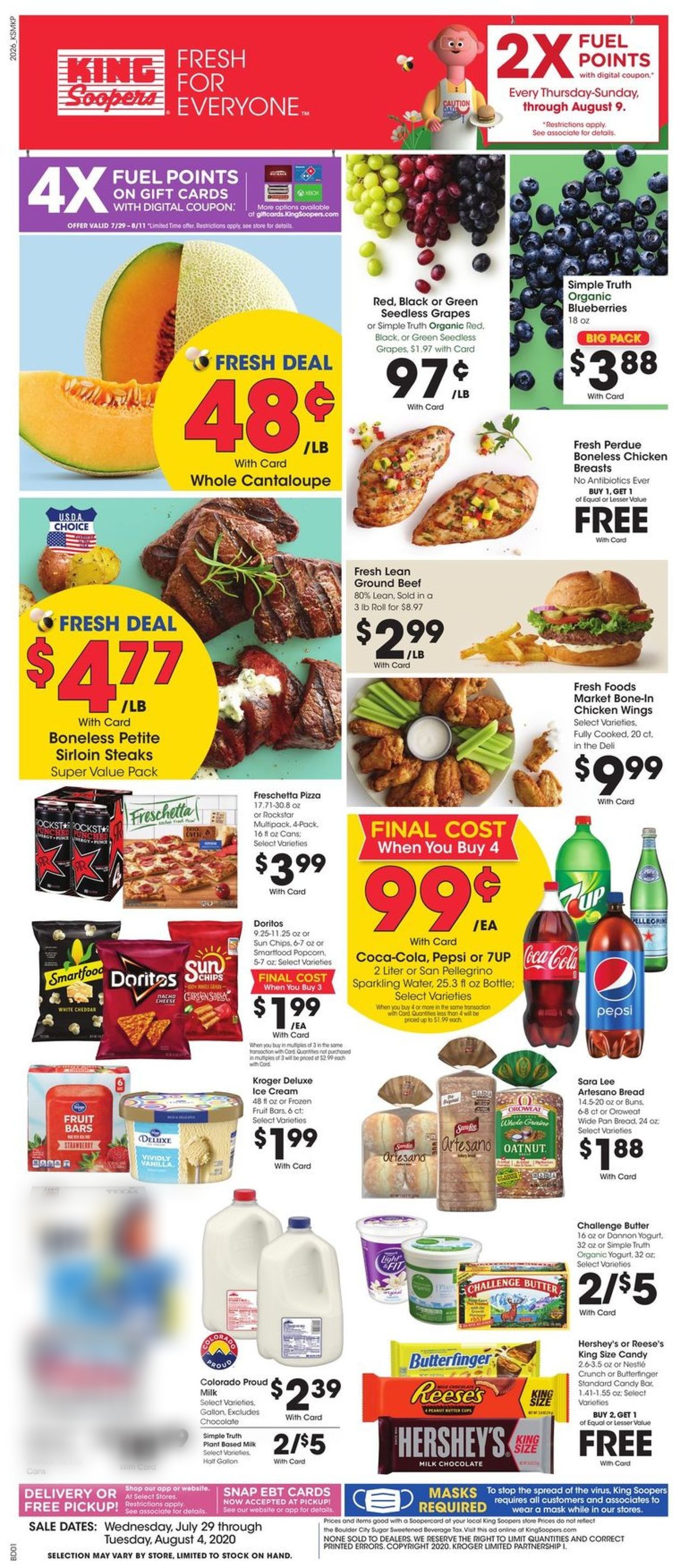 King Soopers Ad from 07/29/2020