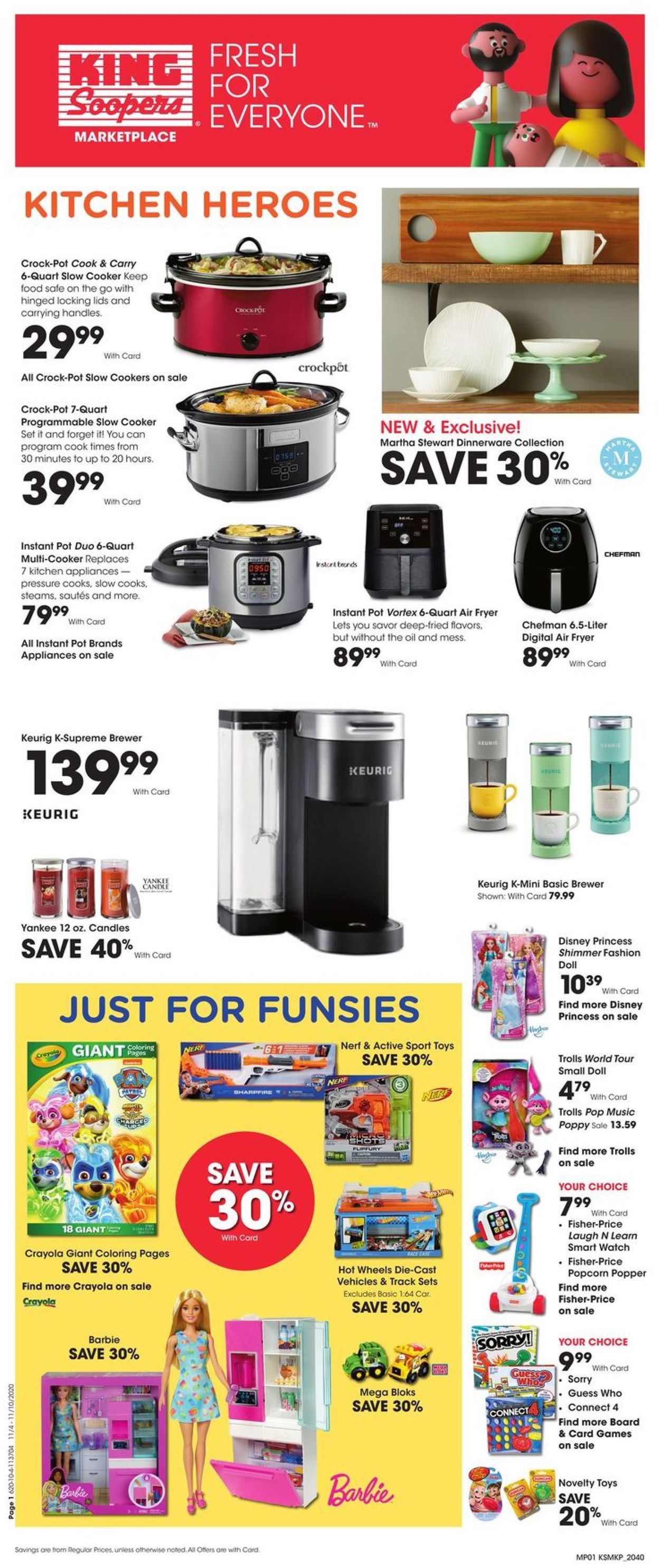 King Soopers Ad from 11/04/2020