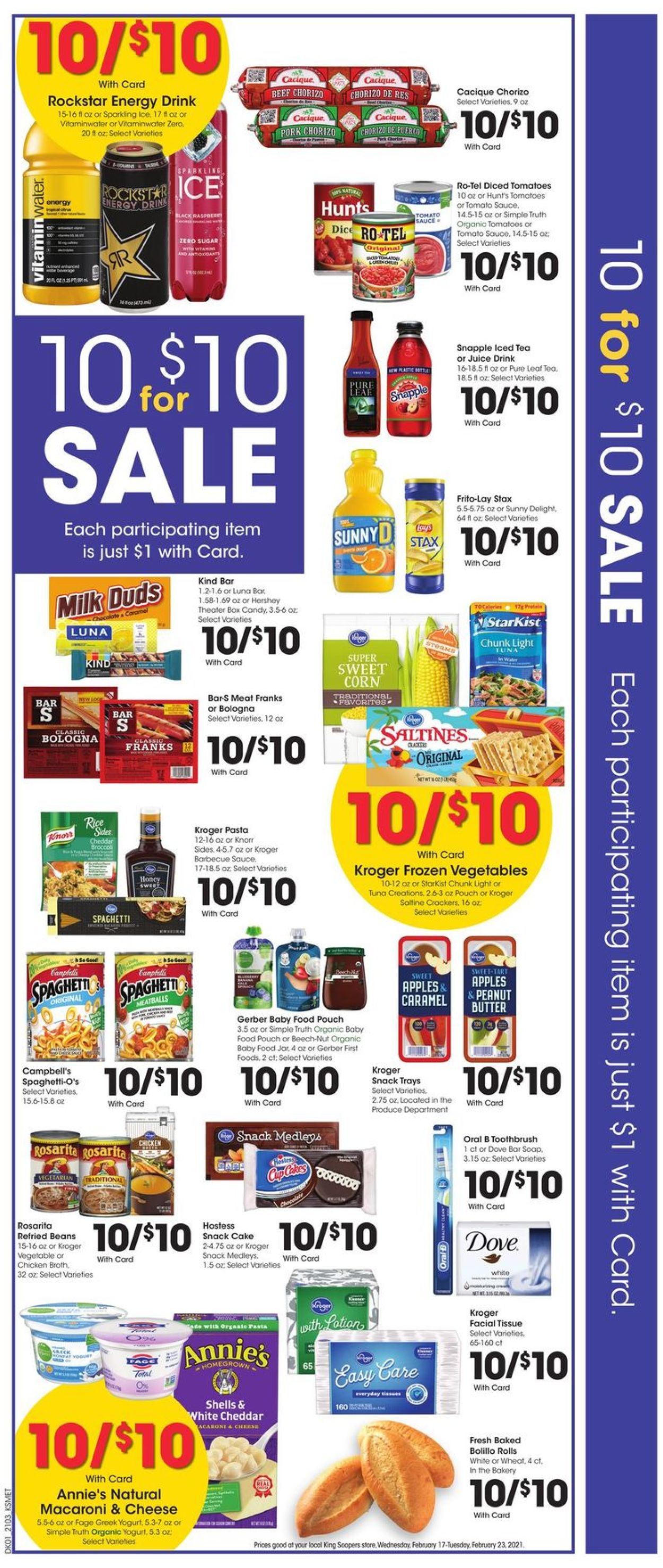 King Soopers Ad from 02/17/2021
