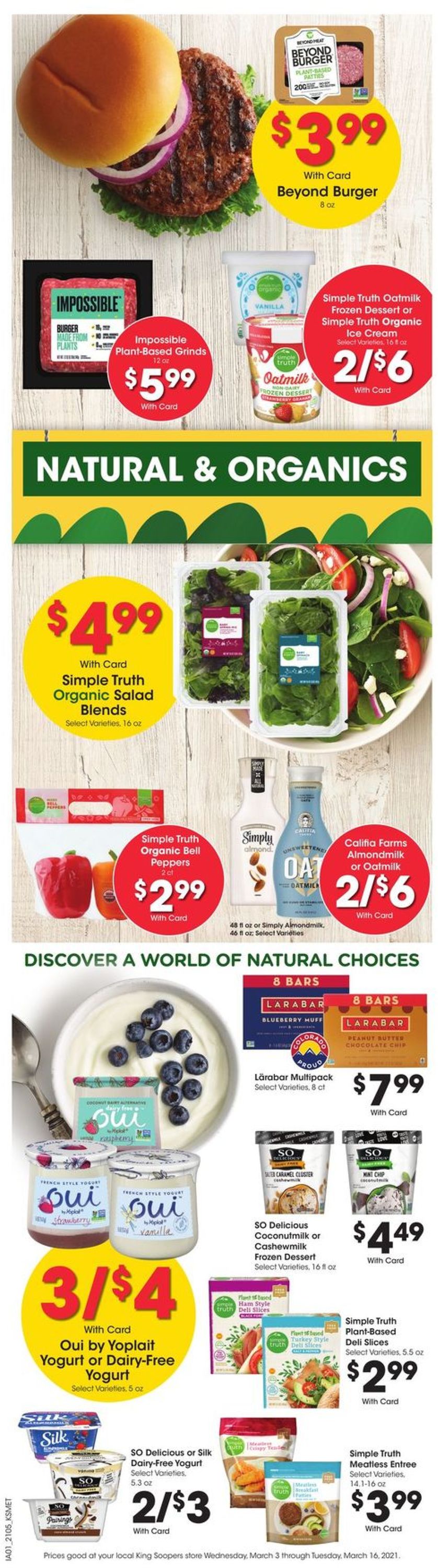 King Soopers Ad from 03/10/2021
