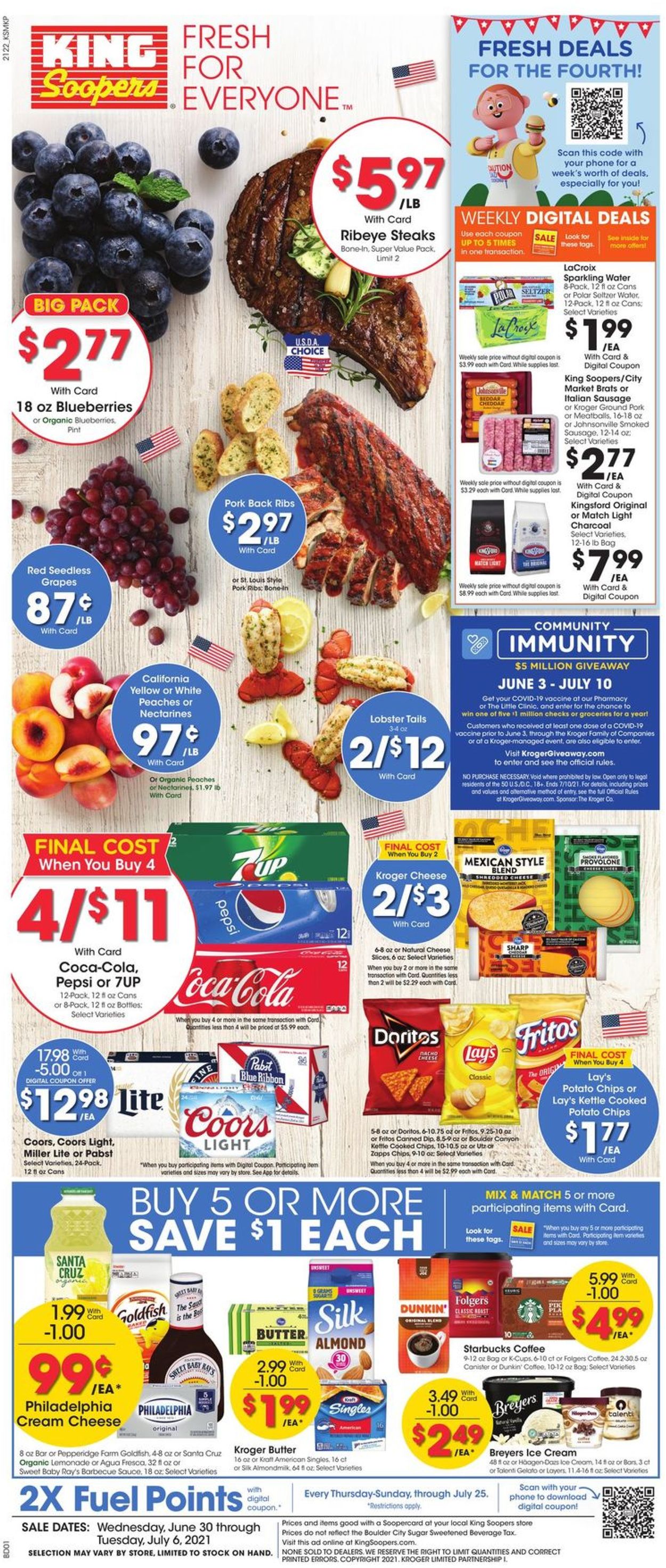 King Soopers Ad from 06/30/2021