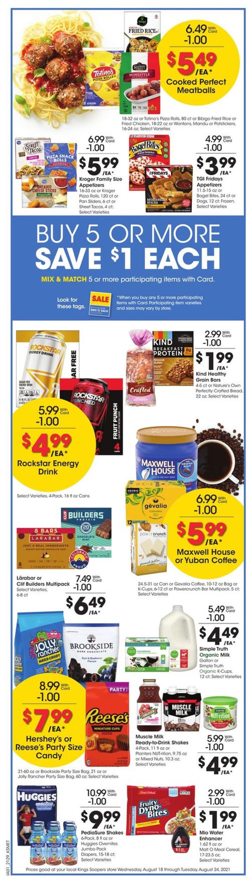 King Soopers Ad from 08/18/2021