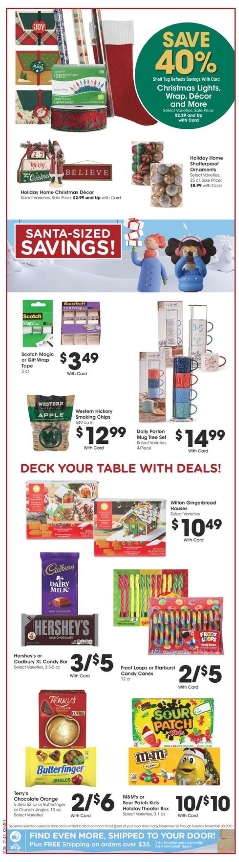 King Soopers Ad from 11/26/2021