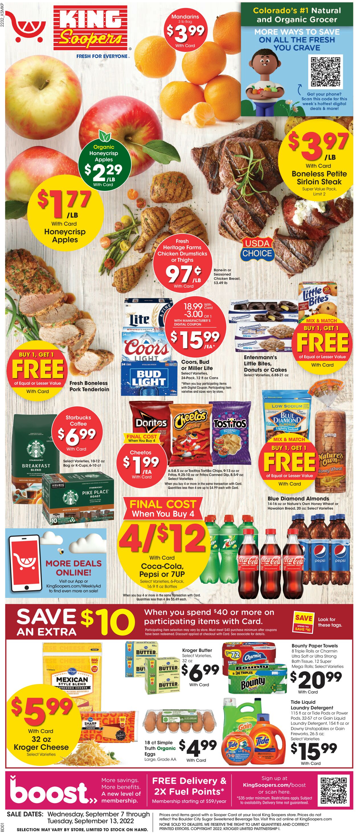 King Soopers Ad from 09/07/2022