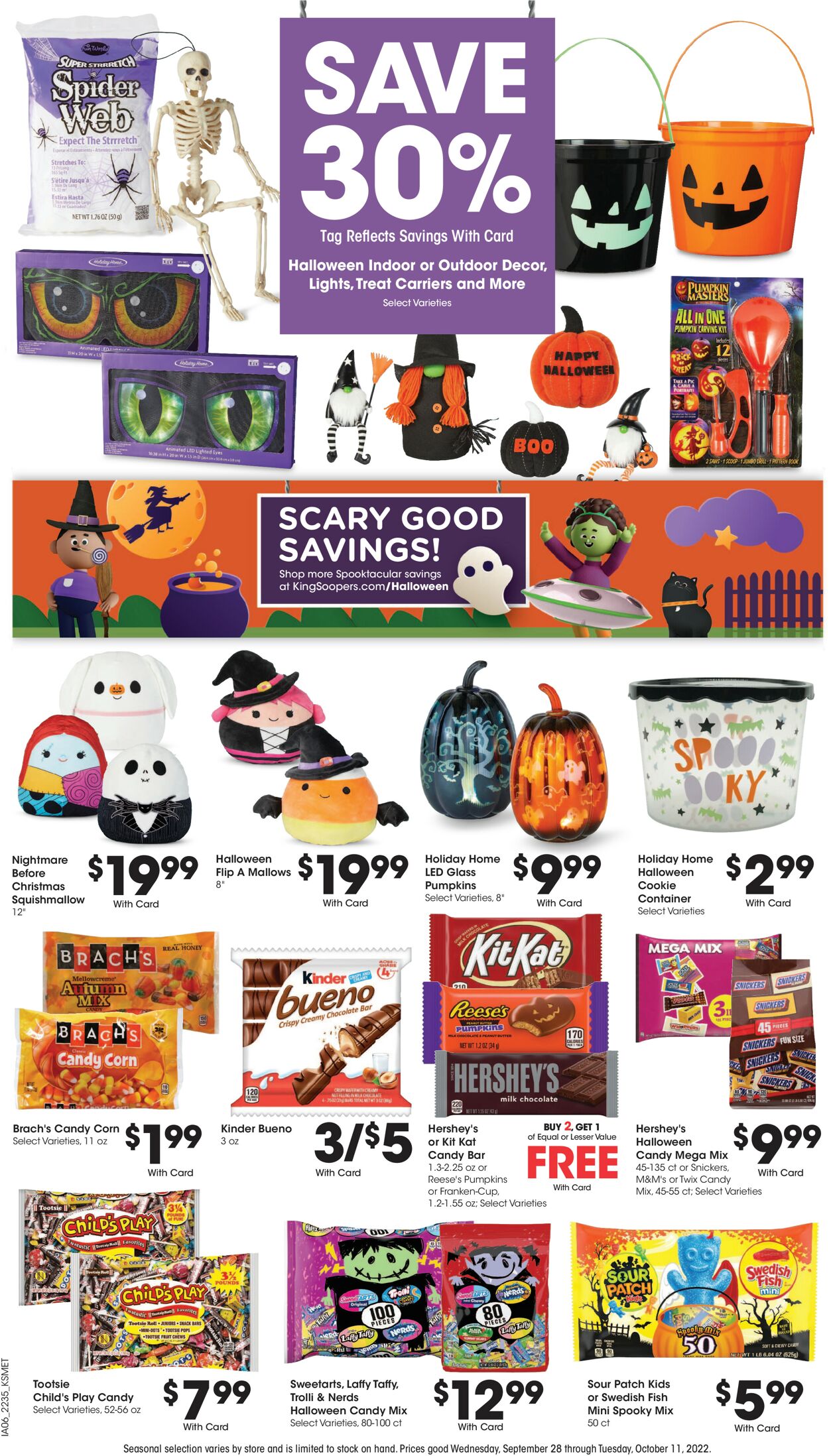 King Soopers Ad from 09/28/2022