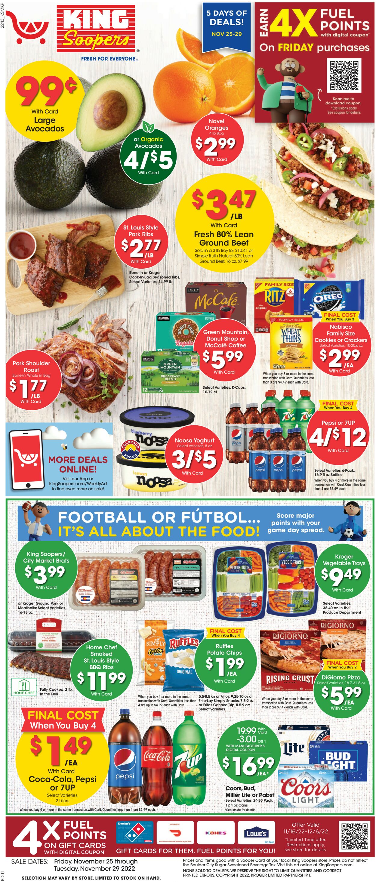 King Soopers Ad from 11/25/2022