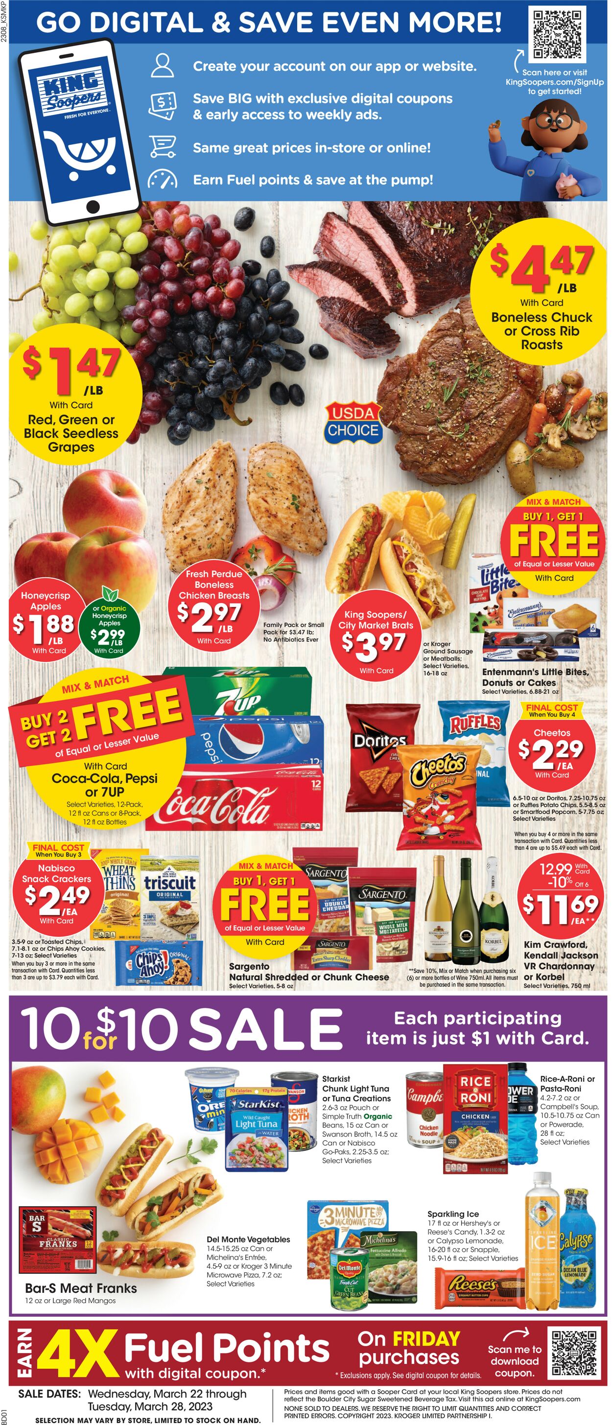 King Soopers Ad from 03/22/2023