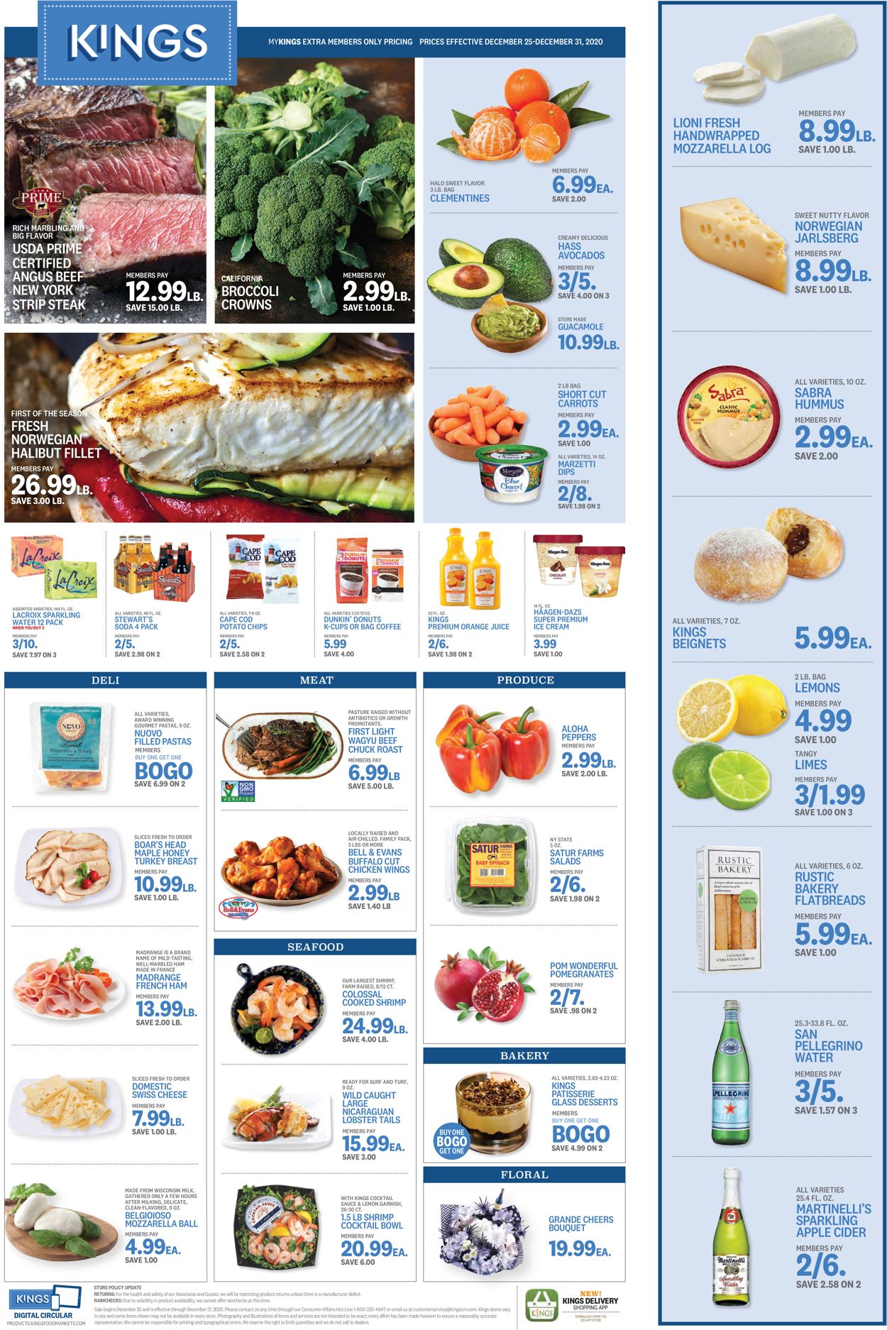 Kings Food Markets Ad from 12/25/2020