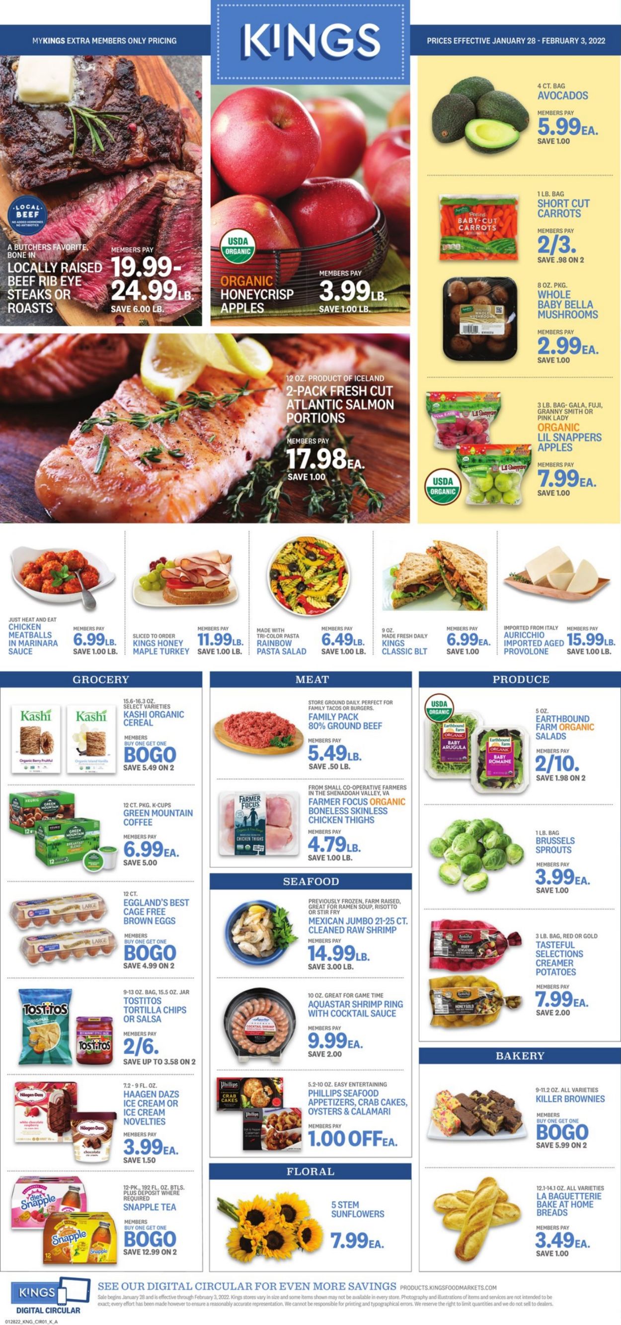 Kings Food Markets Ad from 01/28/2022