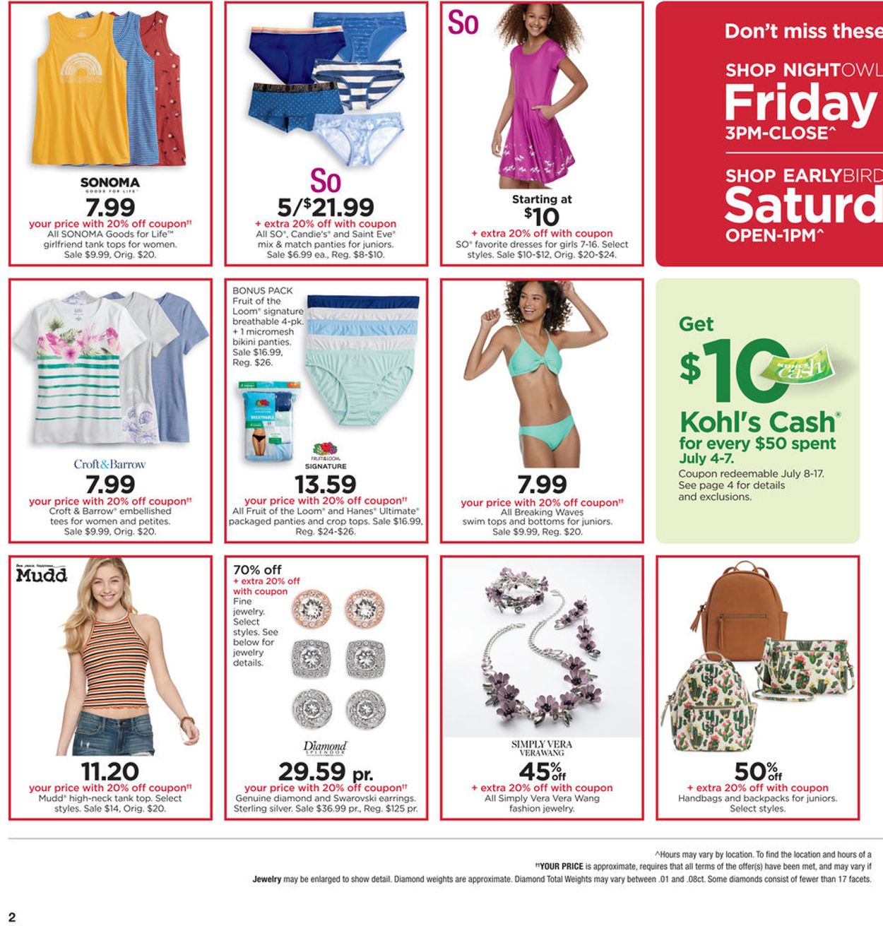 Kohl's Ad from 07/04/2019