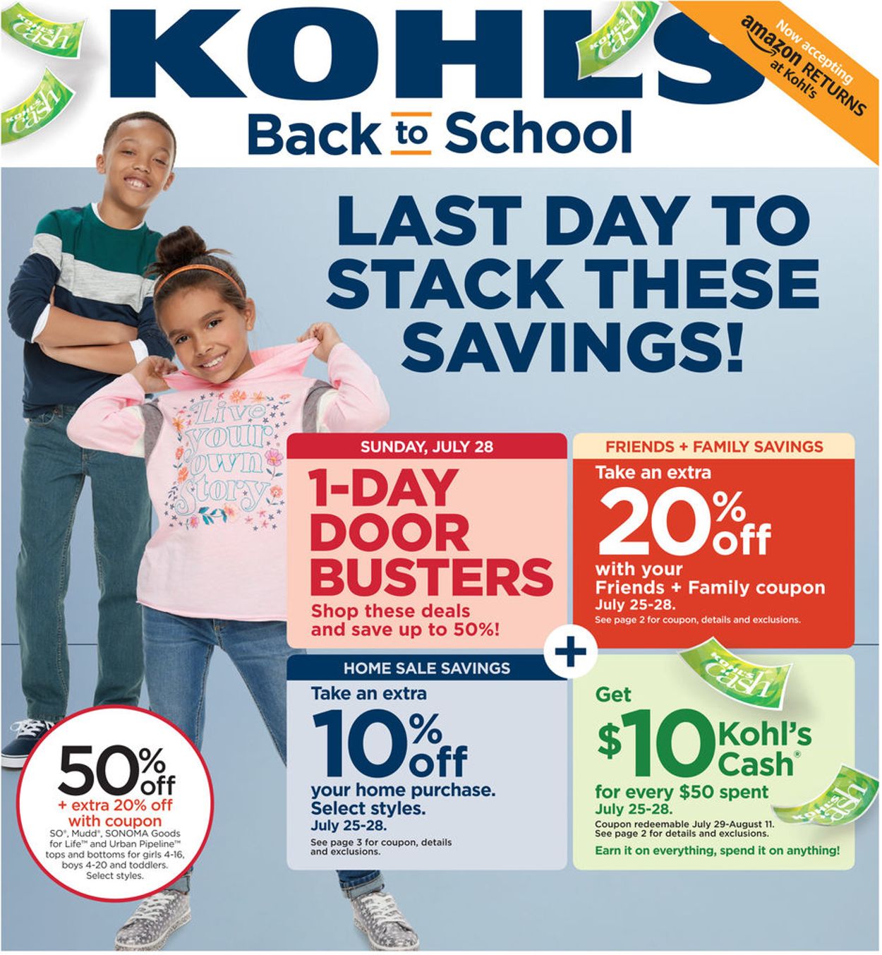 Kohl's Ad from 07/25/2019